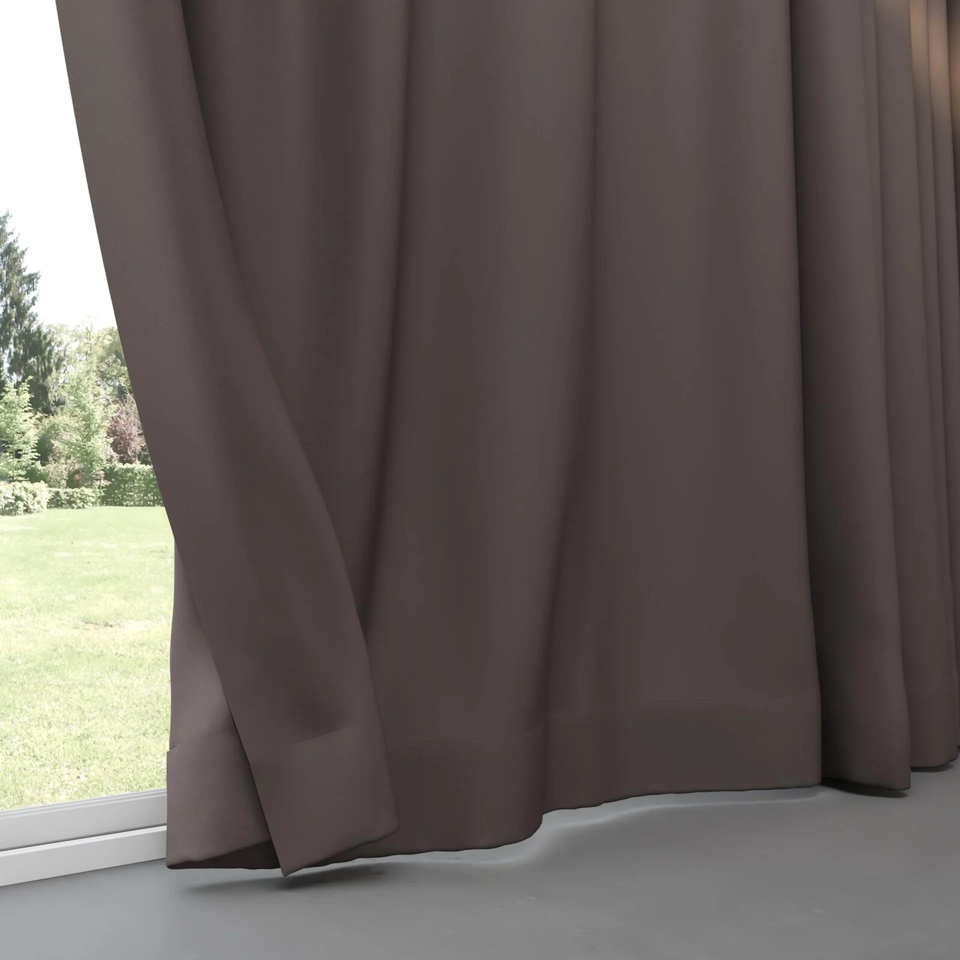 Bottom view of Vela Sterling, pinch pleat