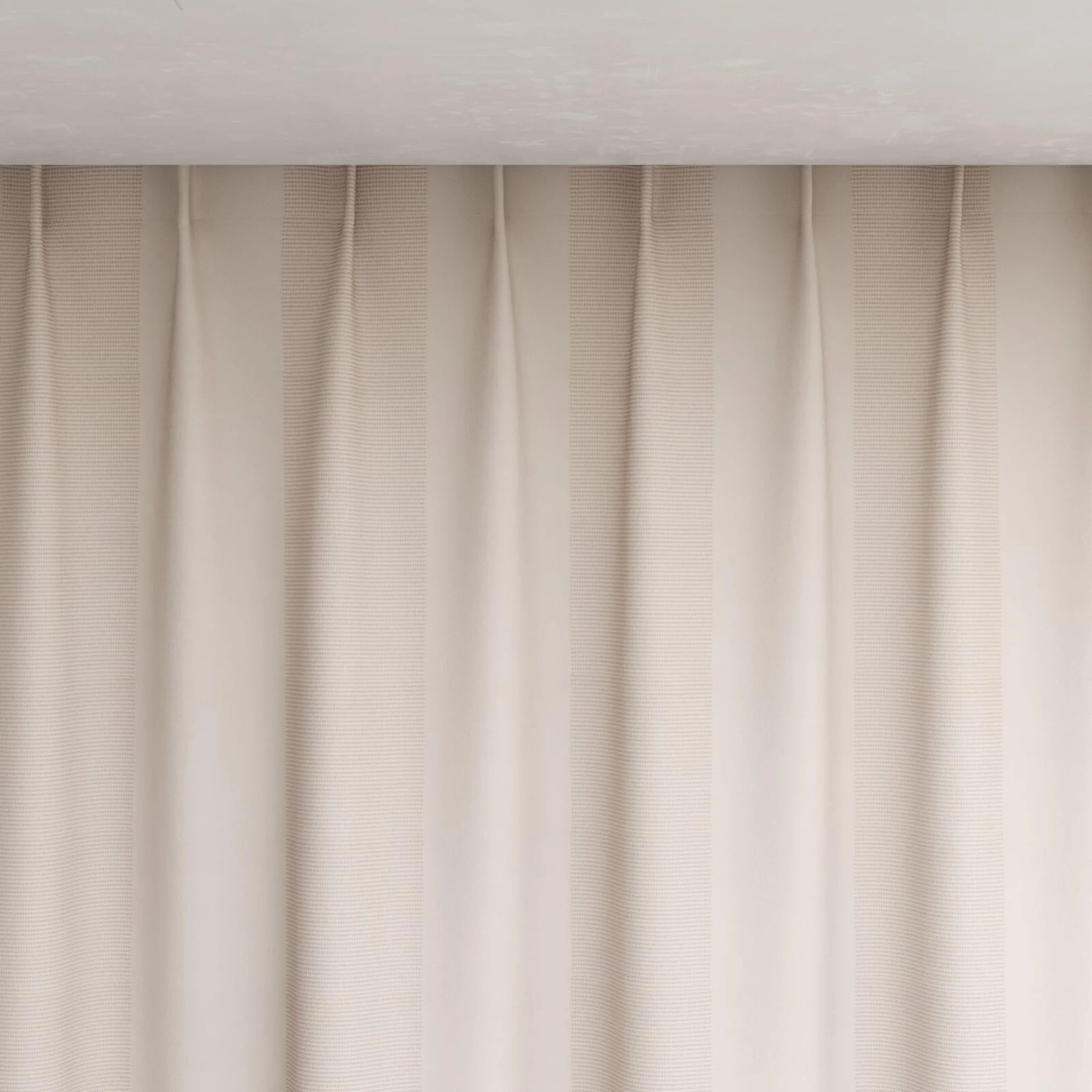 Top view of Borneo Uncoated Blush, pinch pleat