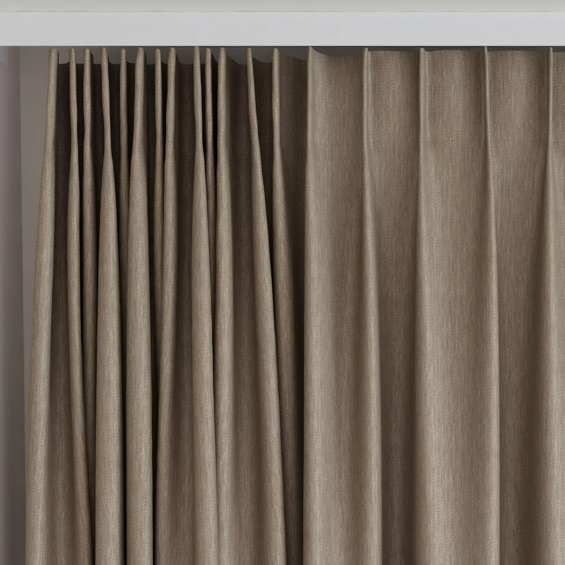 Top view of Cordoba Havana, on curtain rail