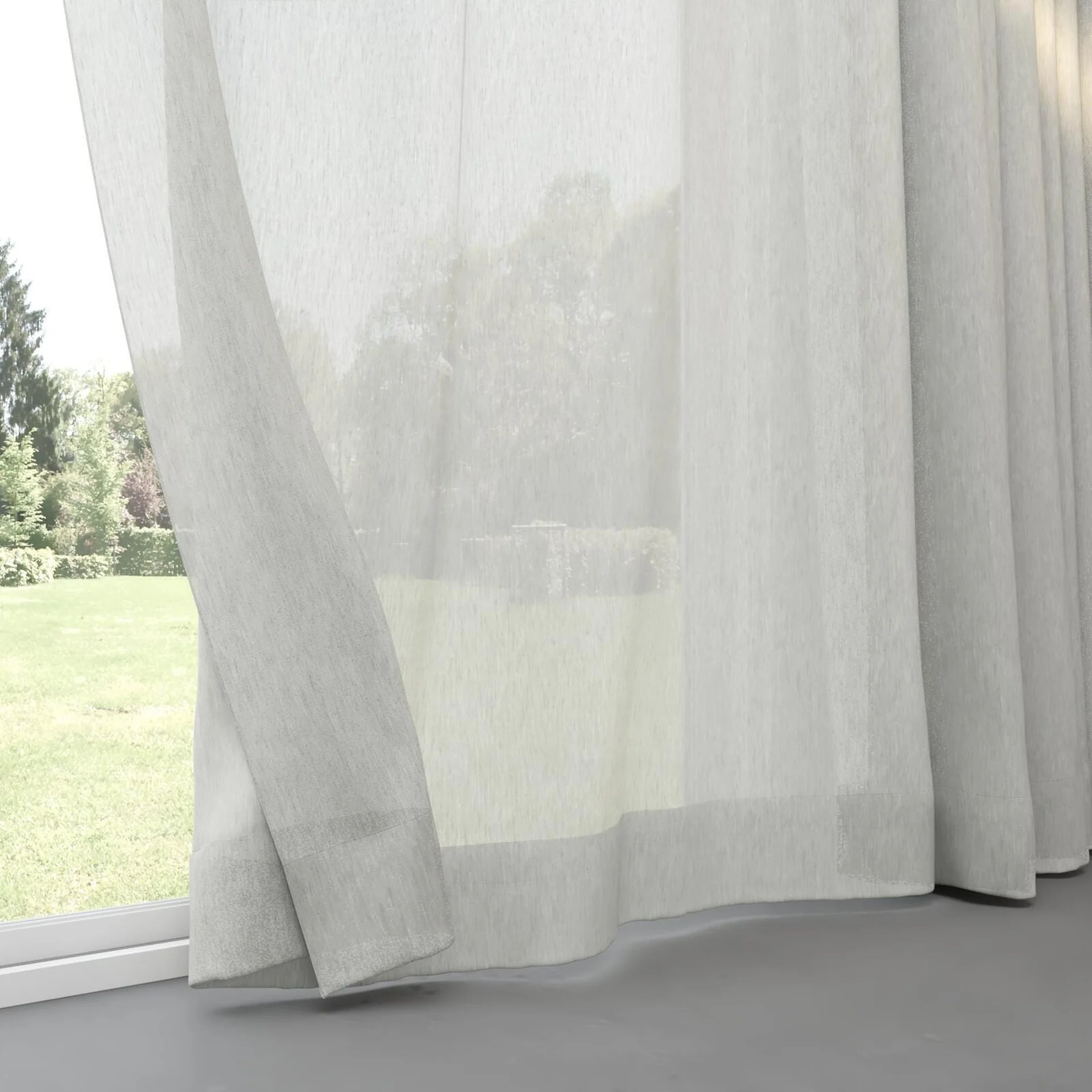 Bottom view of Balance Celadon, pinch pleat