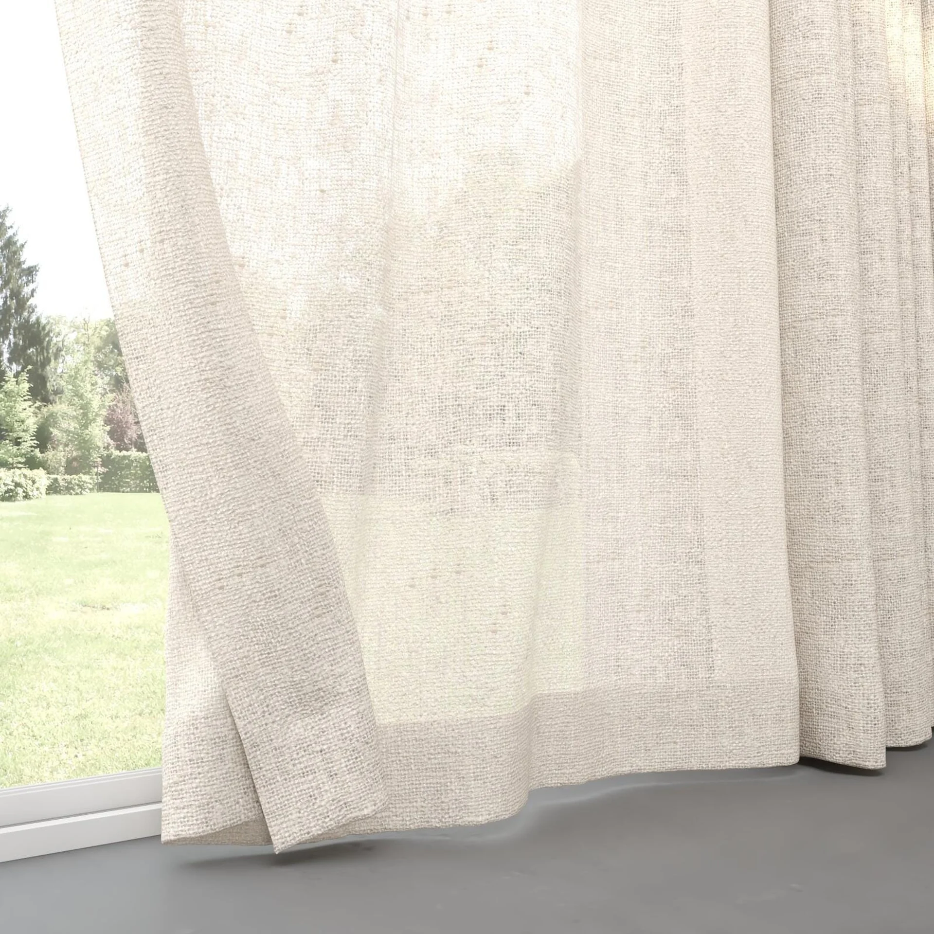Bottom view of Handloom Silk, pinch pleat