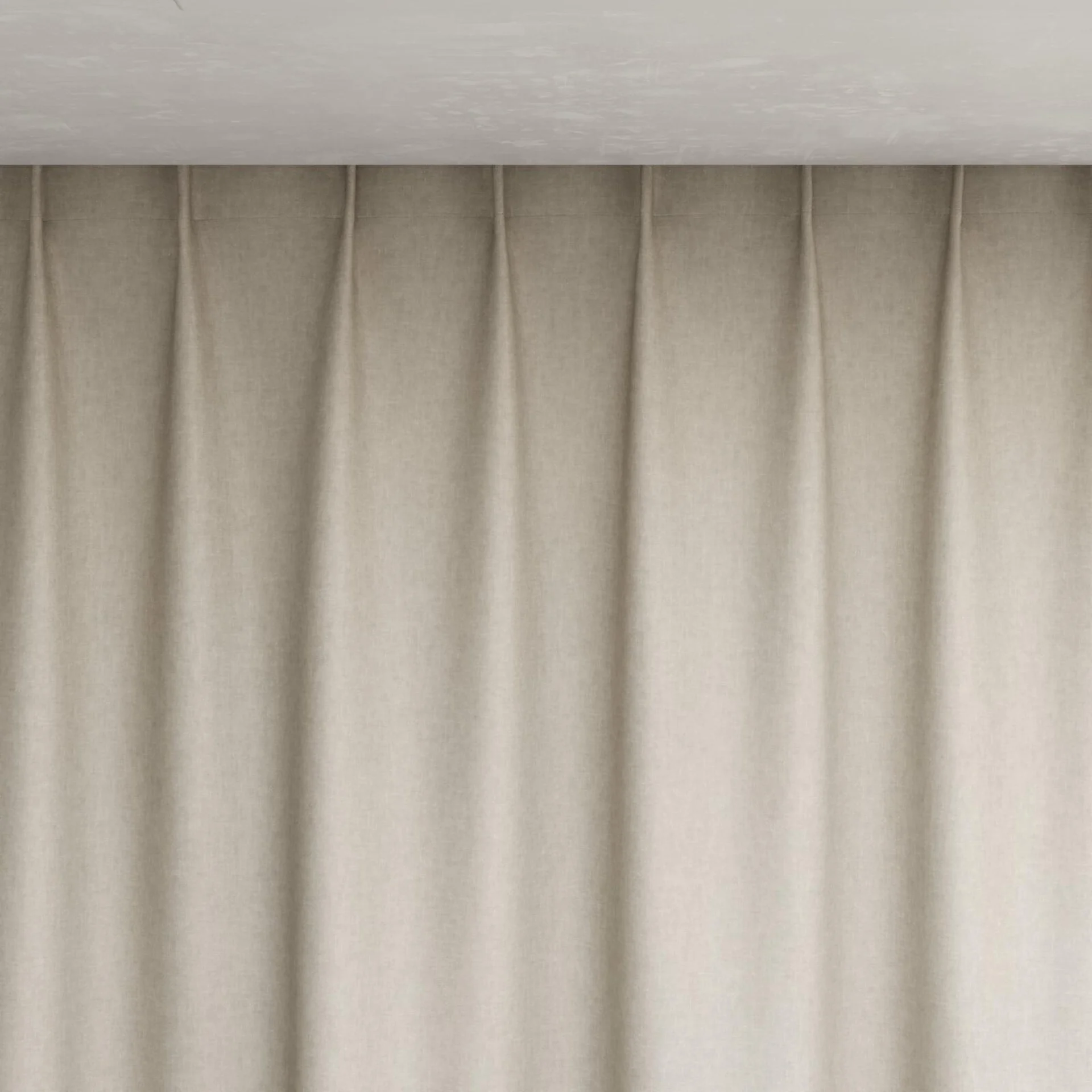 Top view of Hometown Flax, pinch pleat