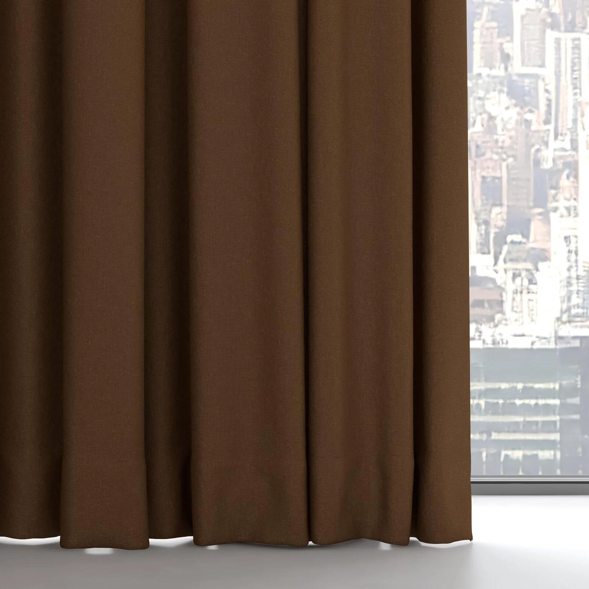 Bottom view of Eternal Raw Sienna, on hidden rail