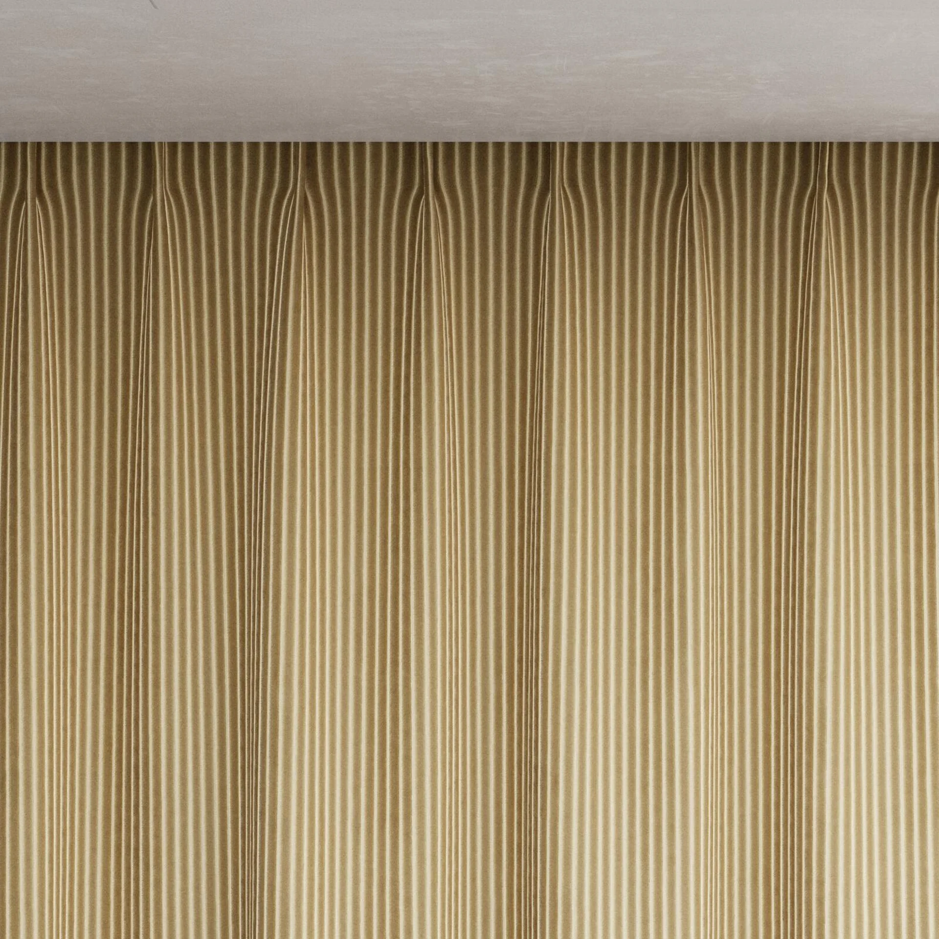 Top view of Embrace Biscoff, pinch pleat