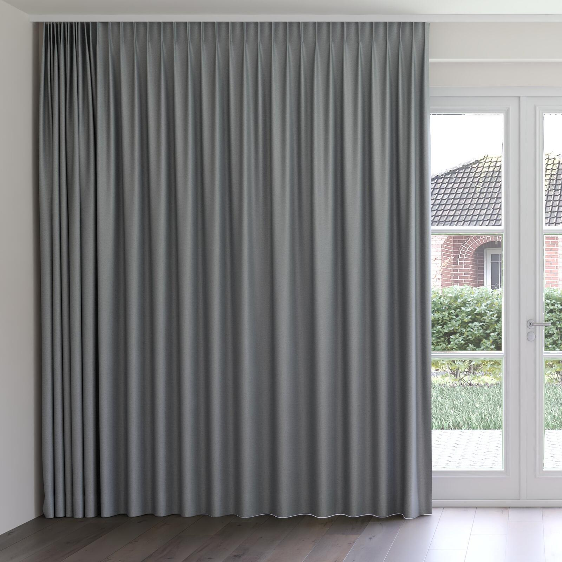 Front view of Grove Steel, on curtain rail