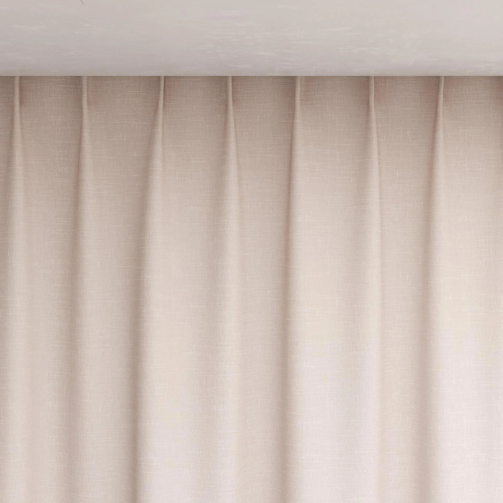 Top view of Artemis Blush, pinch pleat
