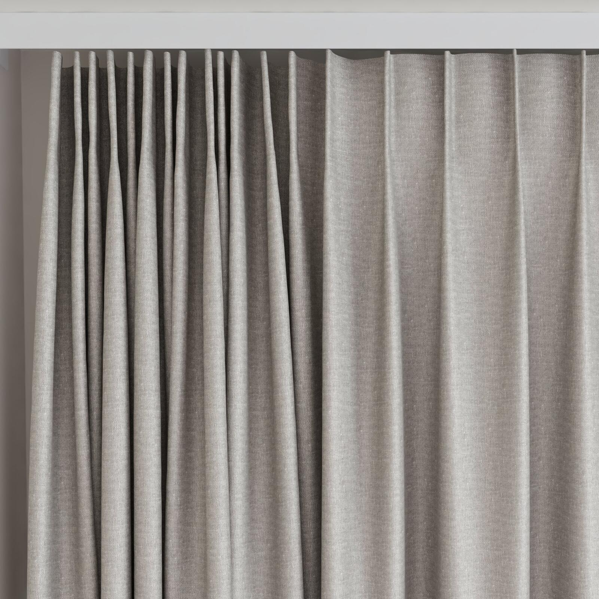 Top view of Infinite Driftwood, on curtain rail