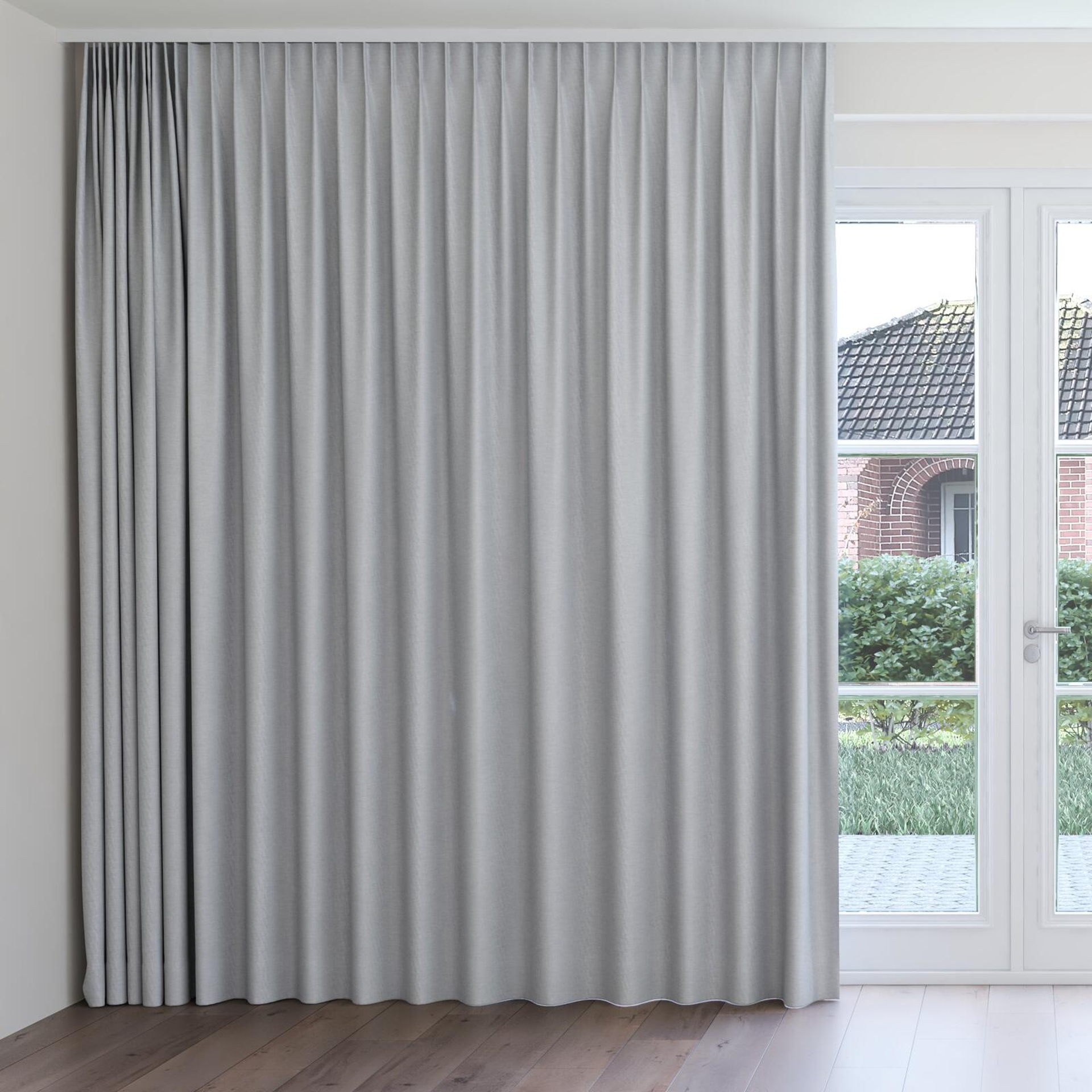 Front view of Casual Misty, on curtain rail