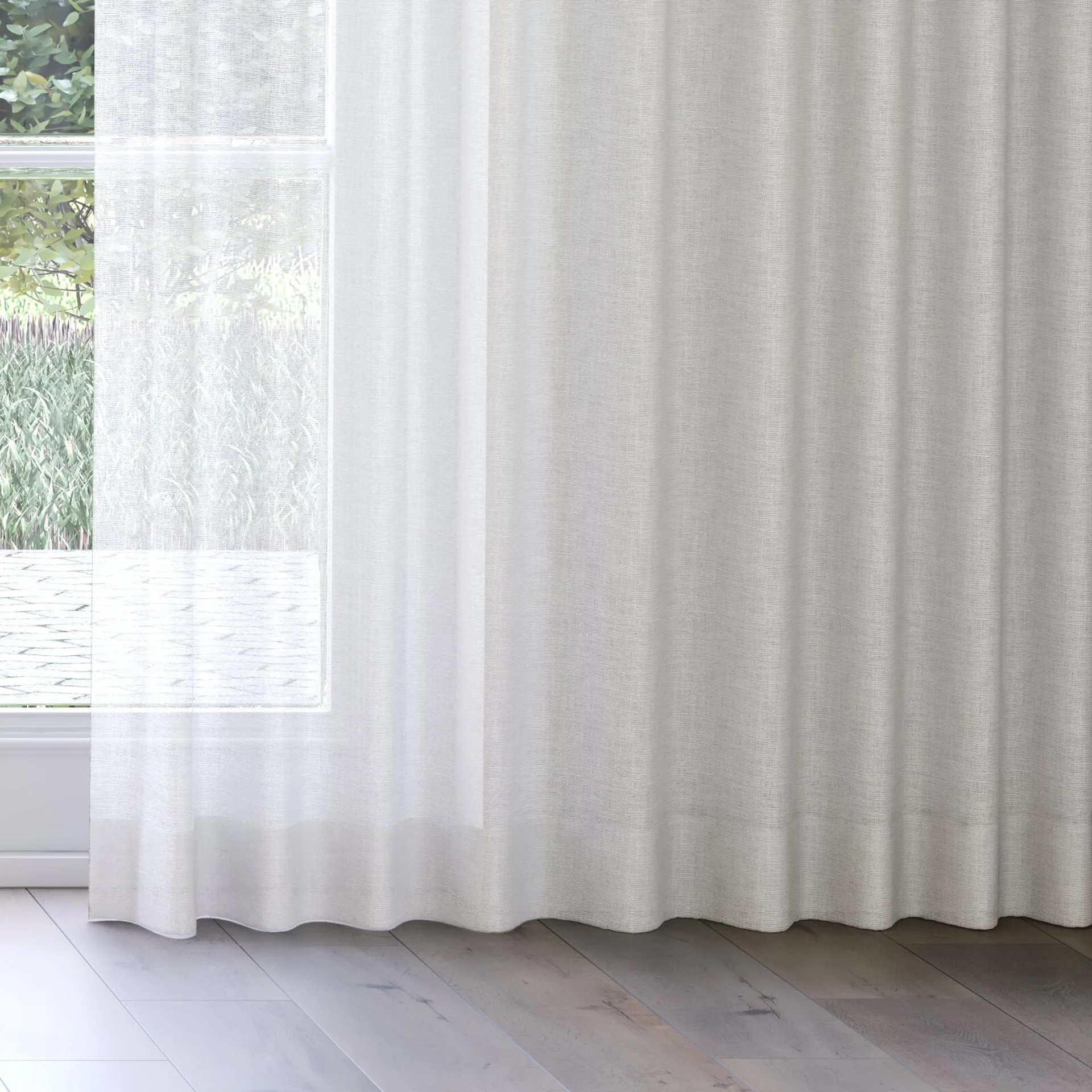 Bottom view of Statement Limestone, on curtain rail
