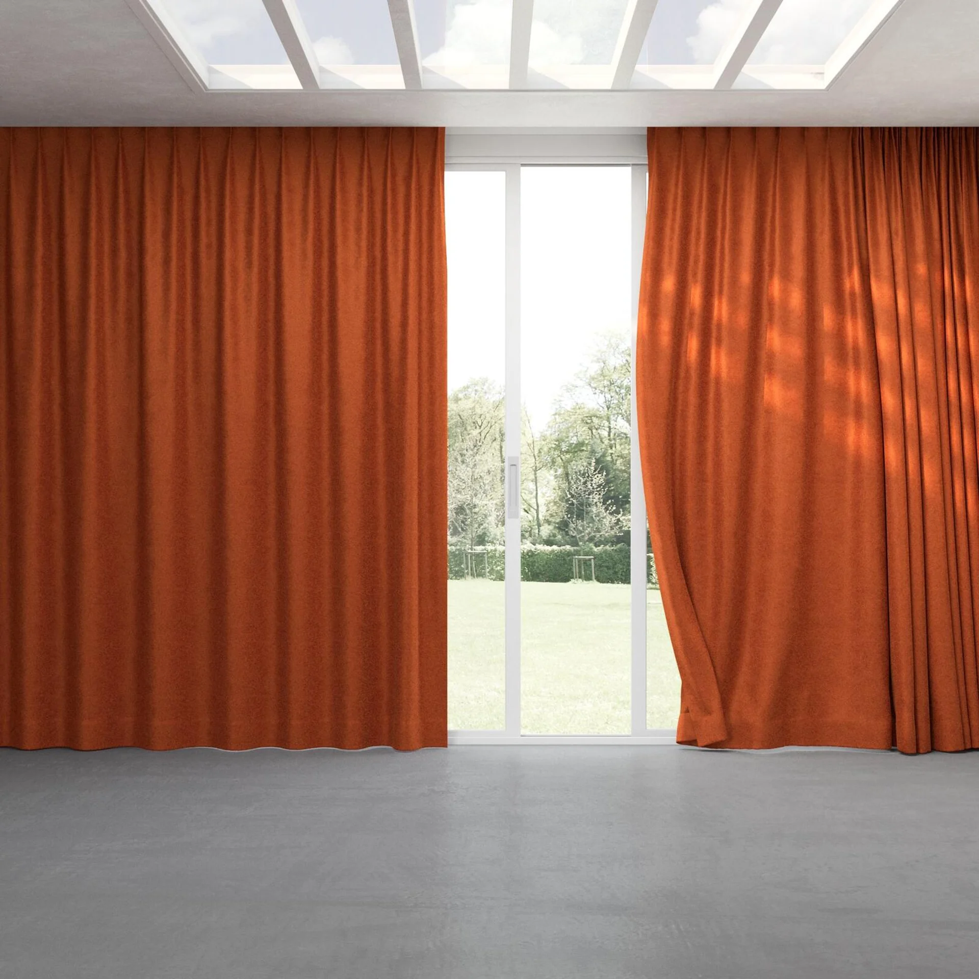 Full view of Brigadier Pumpkin, pinch pleat