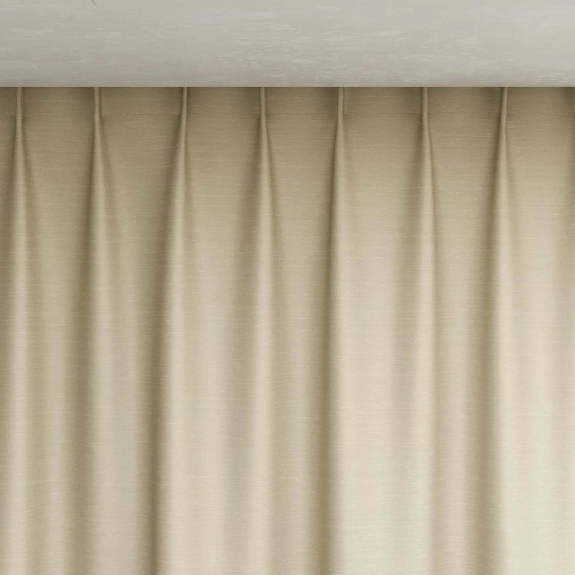 Top view of Silky Hemp, pinch pleat