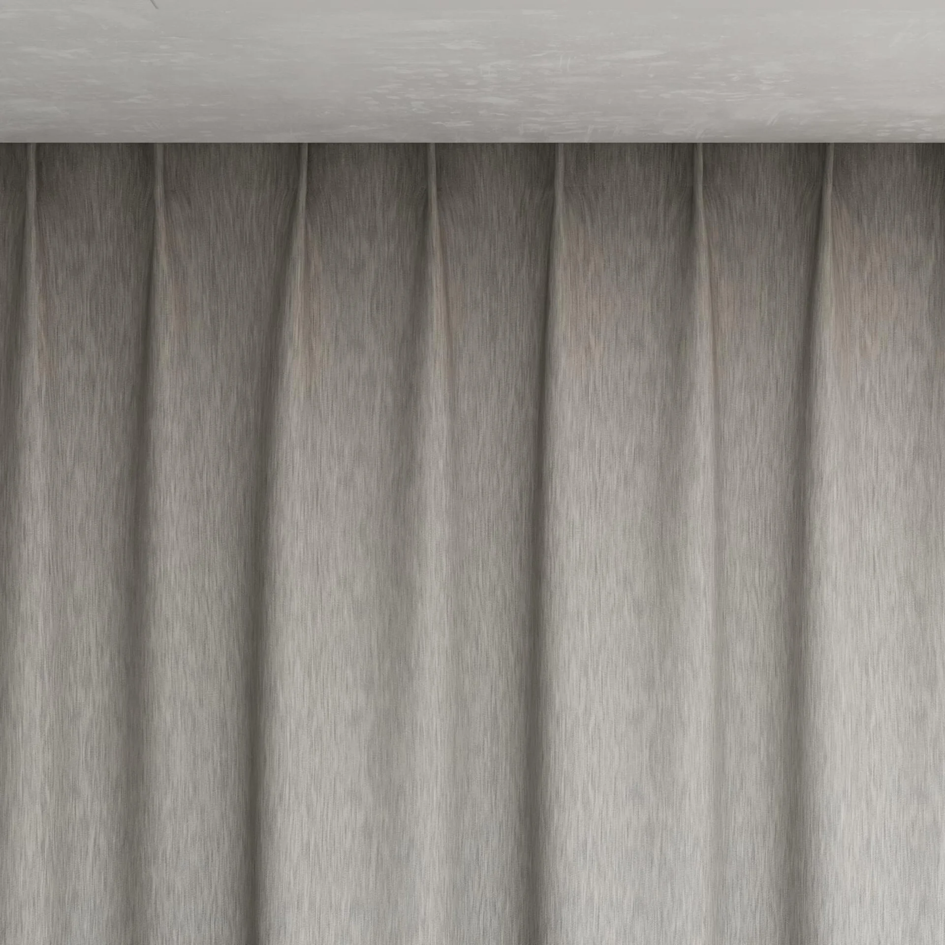 Top view of Tuxedo Mist, pinch pleat