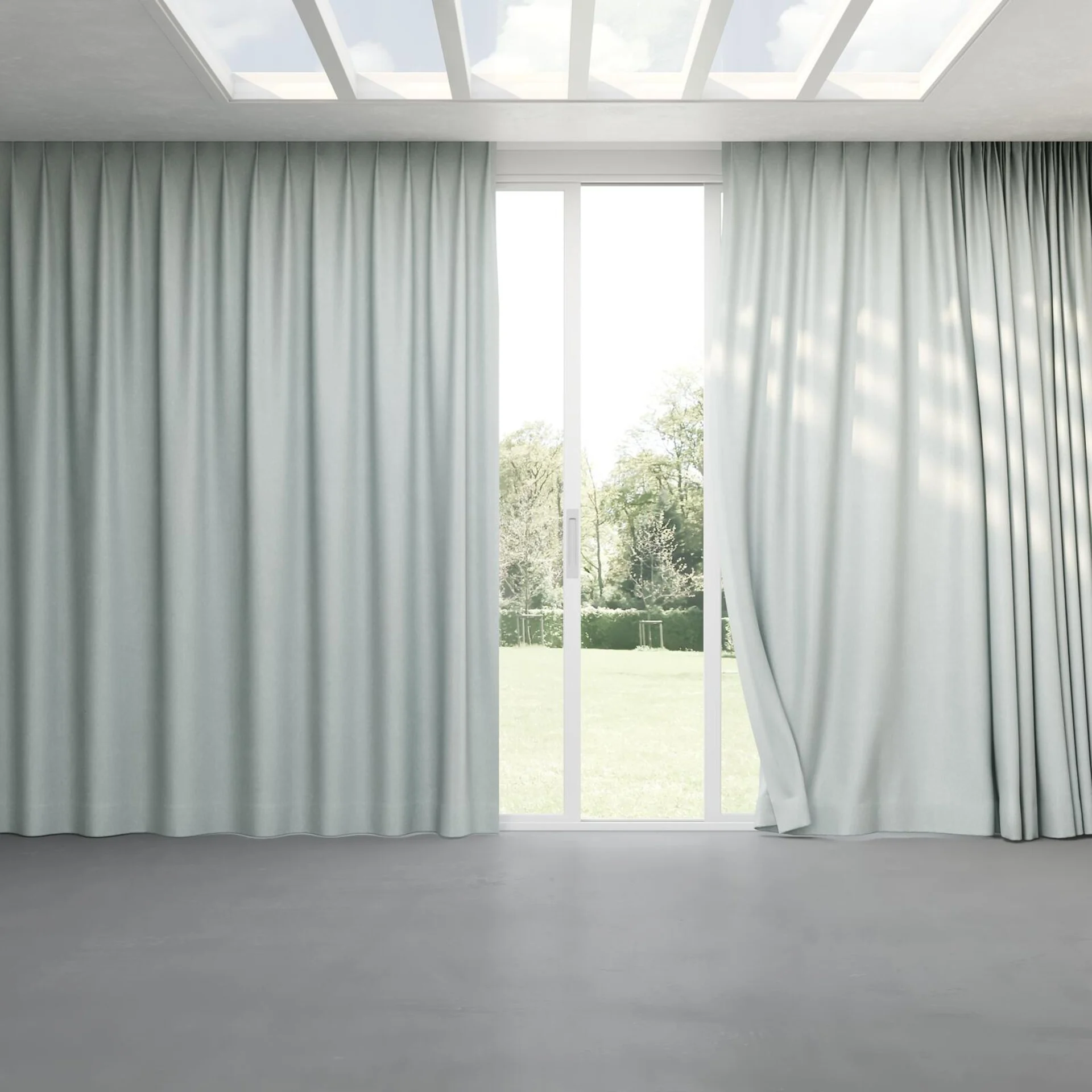 Full view of Glamour Cloud, pinch pleat