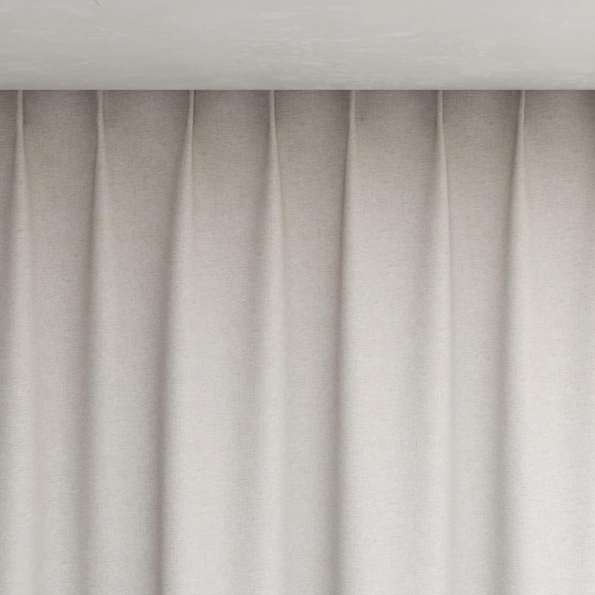 Top view of Envoy 2 Oyster 320cm, pinch pleat
