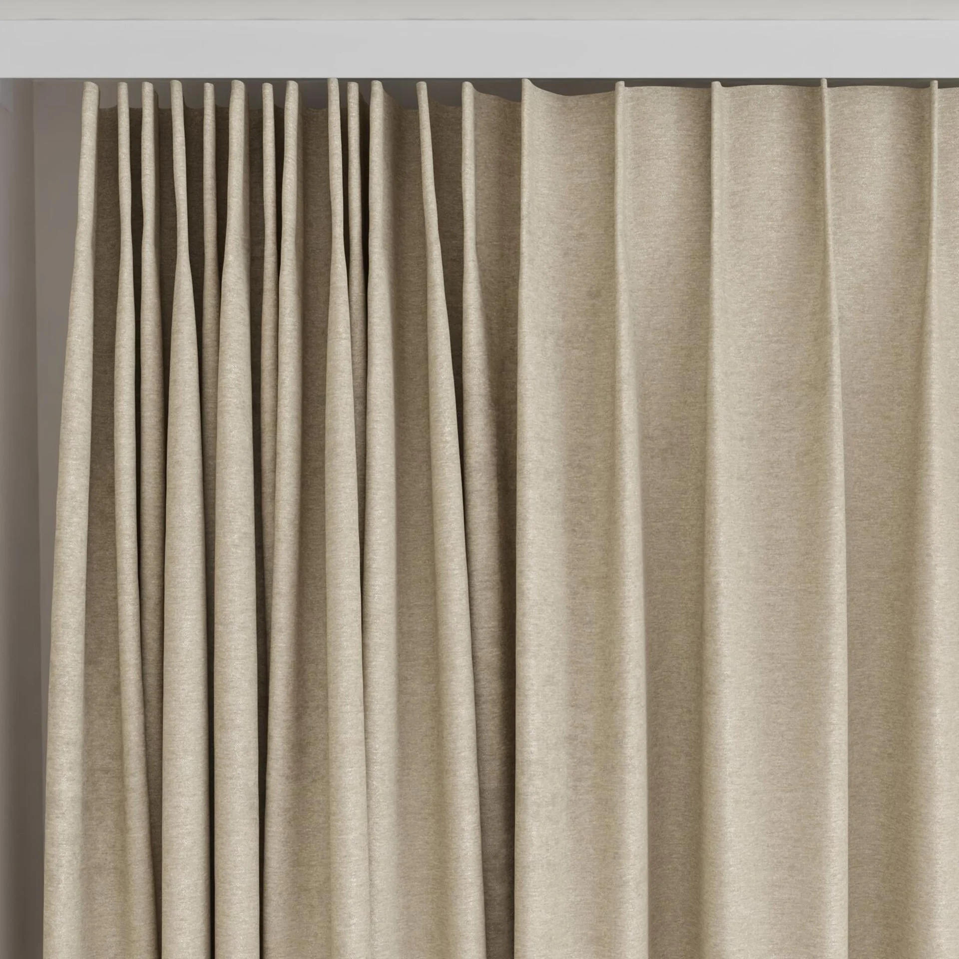 Top view of Lambada Topiaca, on curtain rail