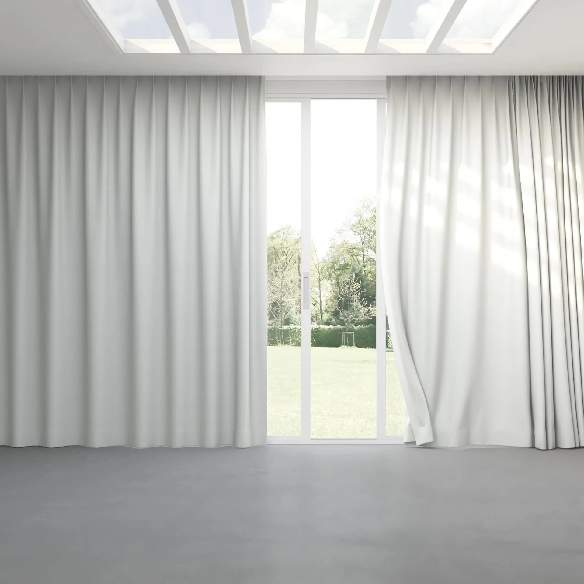 Full view of Darkness Pearl, pinch pleat