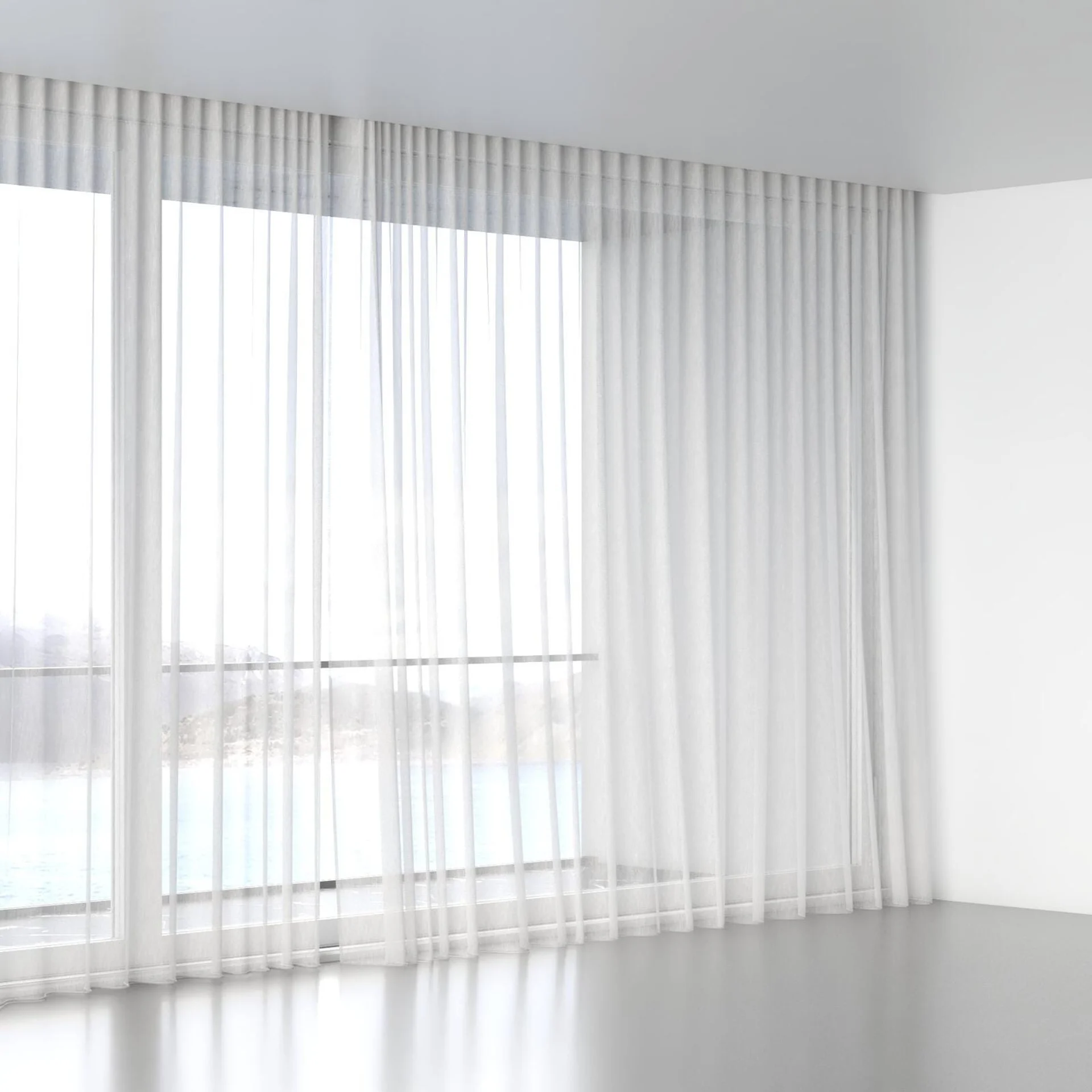 Full view of Stratus Bone, wave pleat
