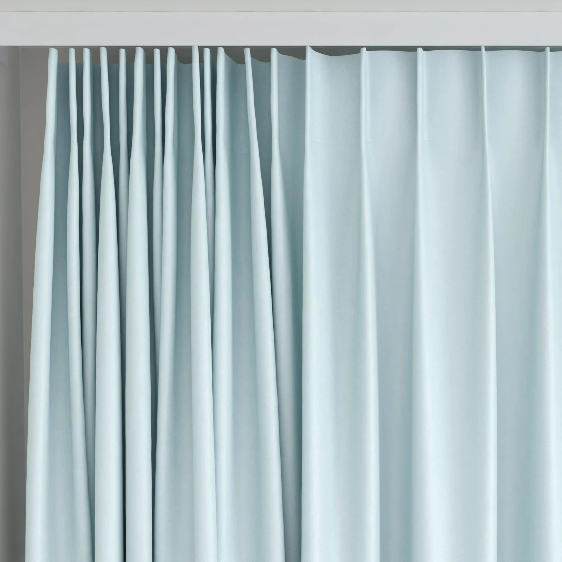 Top view of Re-Vive Aqua, on curtain rail