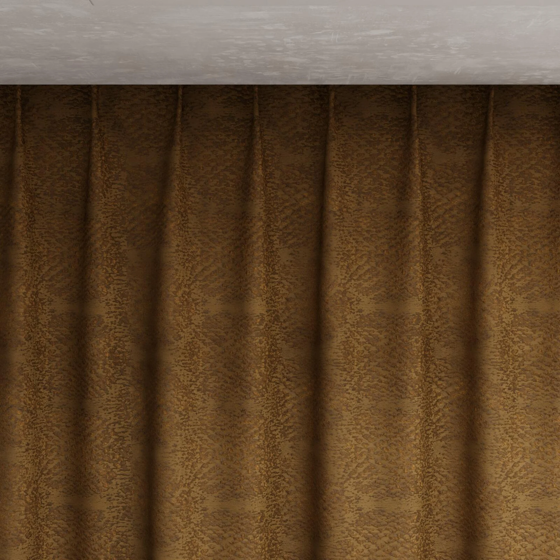 Top view of Gilda Gold, pinch pleat