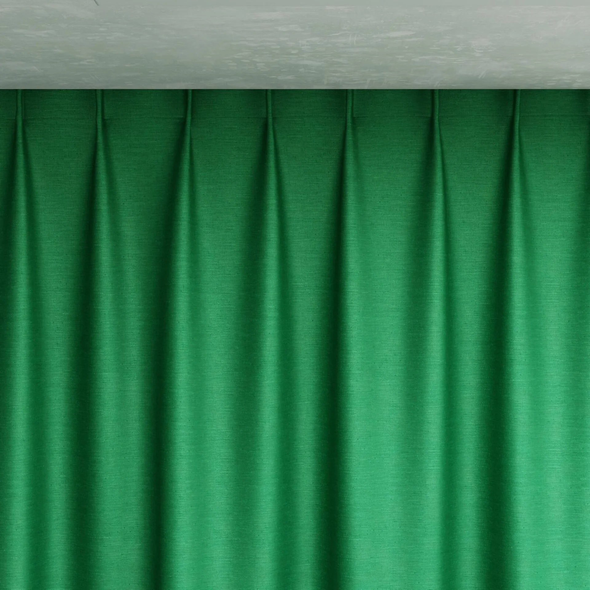 Top view of Provence Emerald, pinch pleat