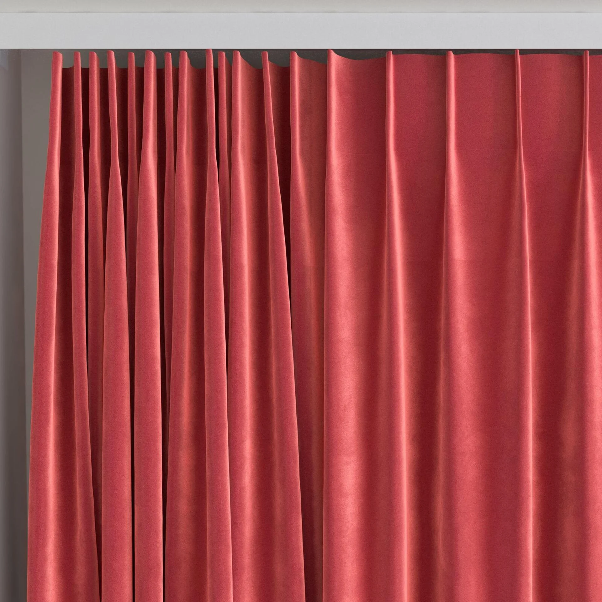 Top view of Velvelux Lollipop, on curtain rail