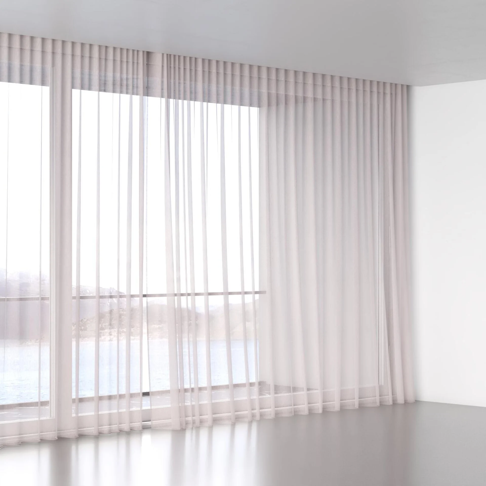 Full view of Aurora Blush, wave pleat