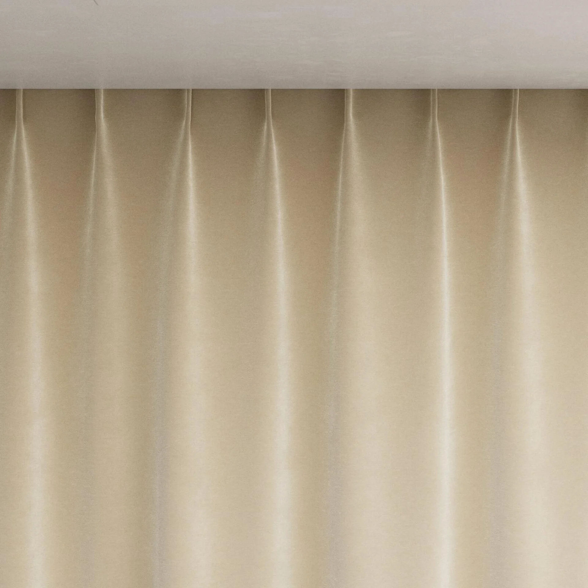 Top view of Moon Sand, pinch pleat
