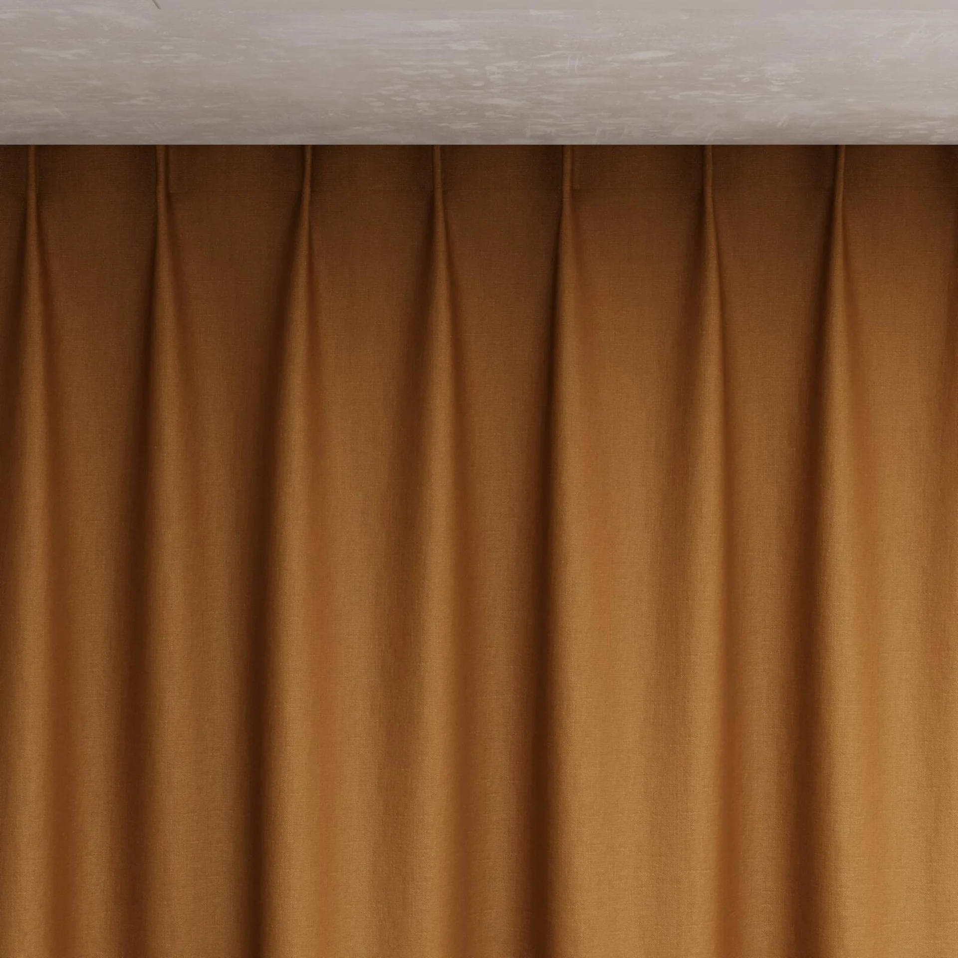Top view of Eternal Copper, pinch pleat