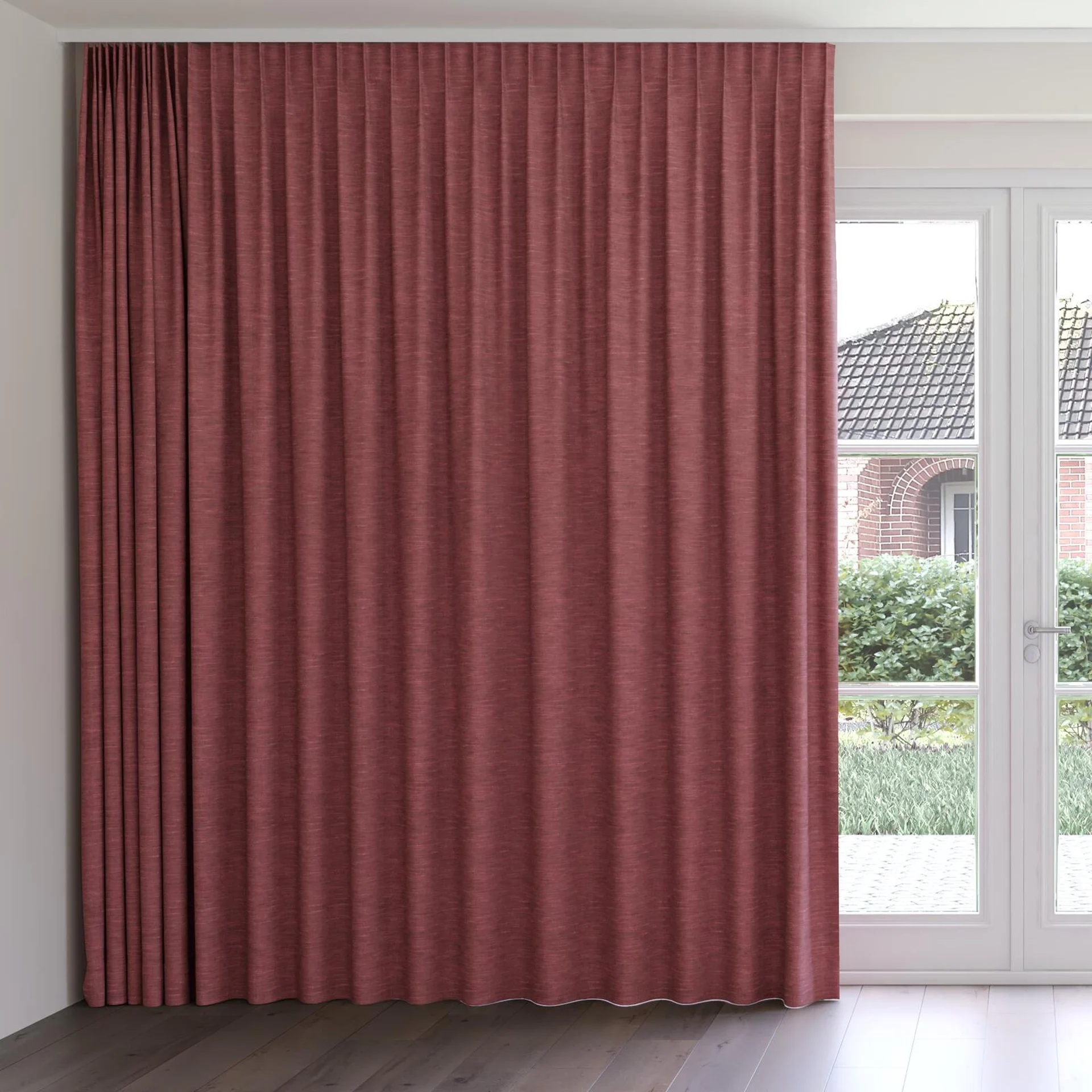 Front view of Venus Lotus, on curtain rail