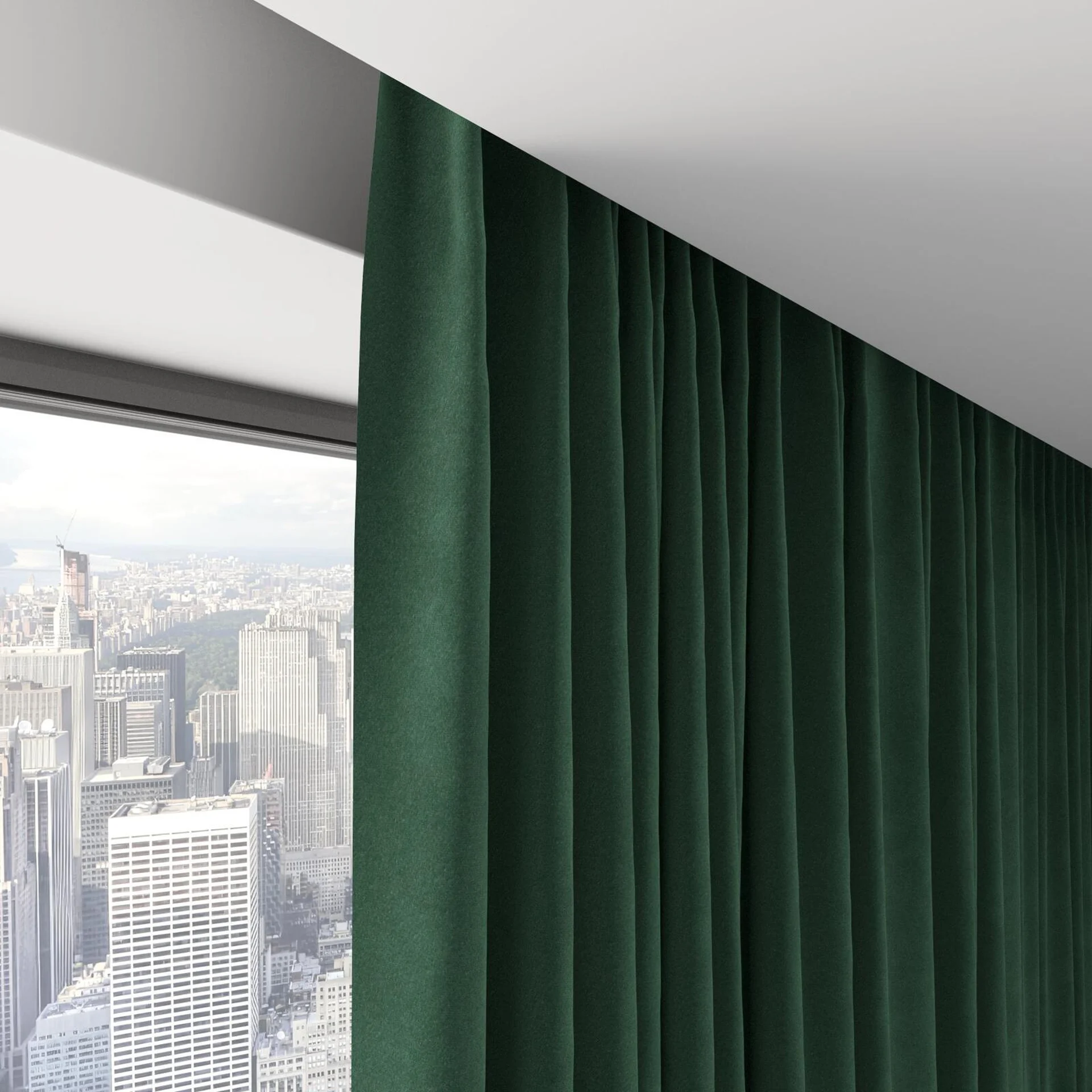 Top view of Vienna Emerald, on hidden rail