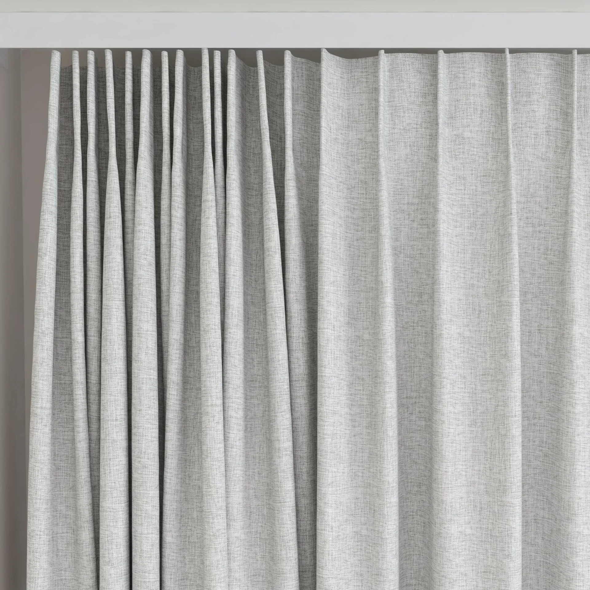 Top view of Envoy 2 Feather 320cm, on curtain rail
