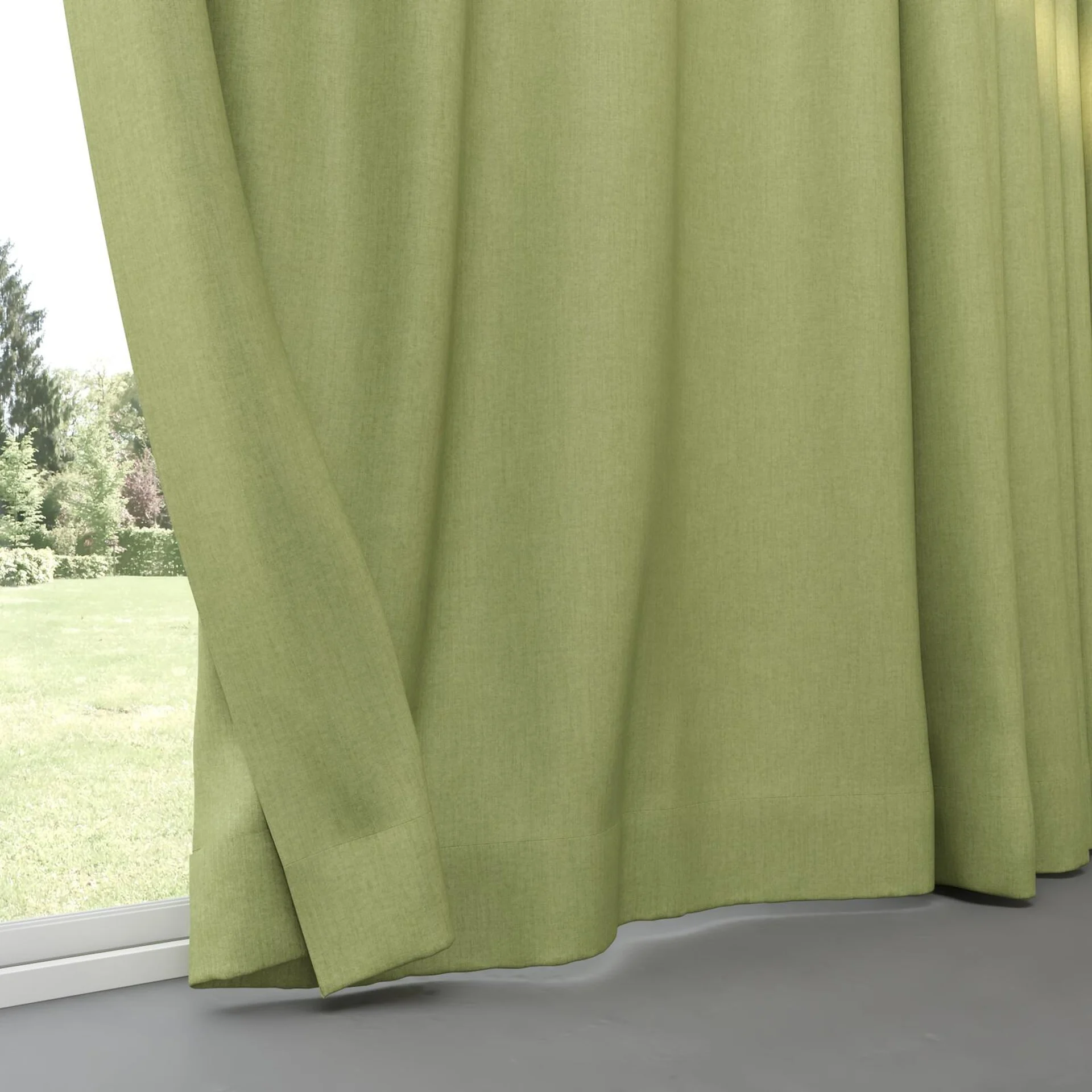 Bottom view of Cushy Pear, pinch pleat
