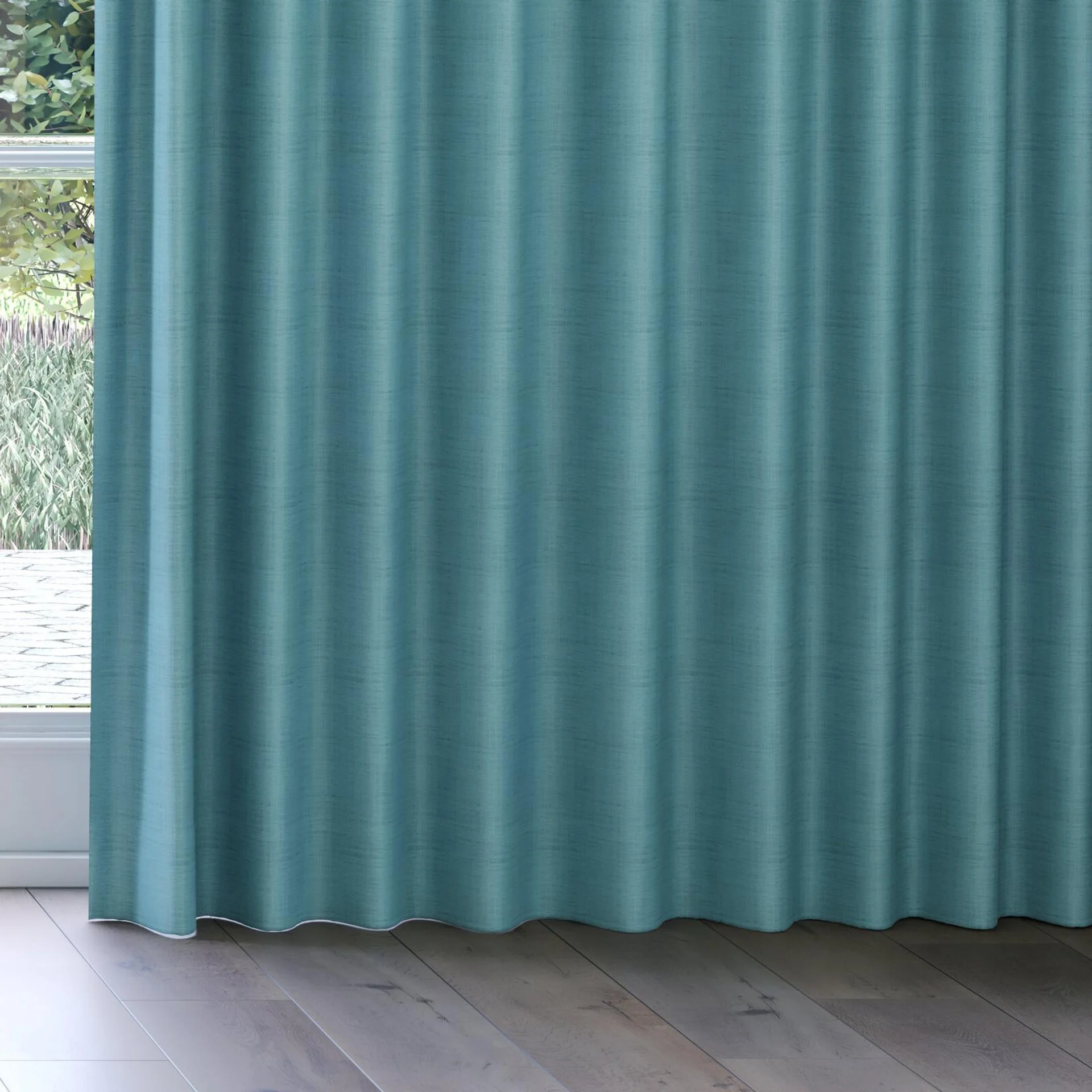 Bottom view of Loci Dim Out Surf, on curtain rail