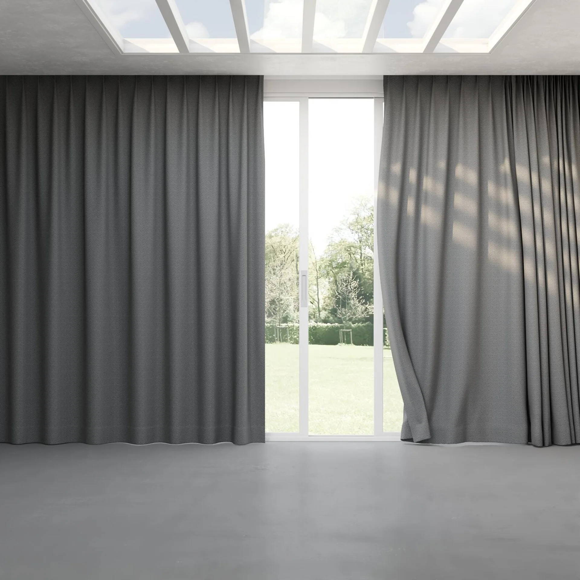 Full view of Saiph Metal, pinch pleat