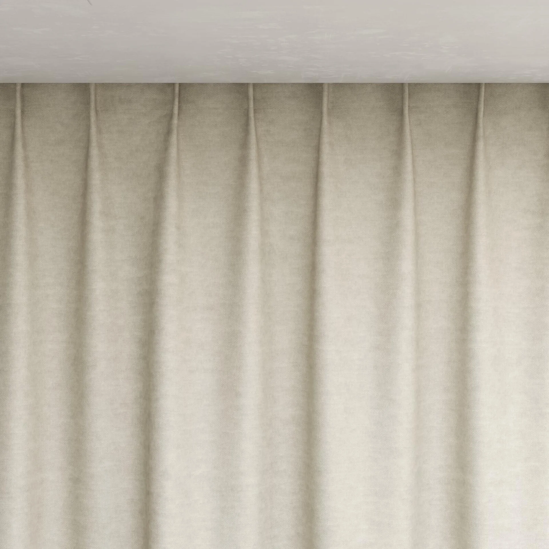 Top view of Colourwash Linen, pinch pleat