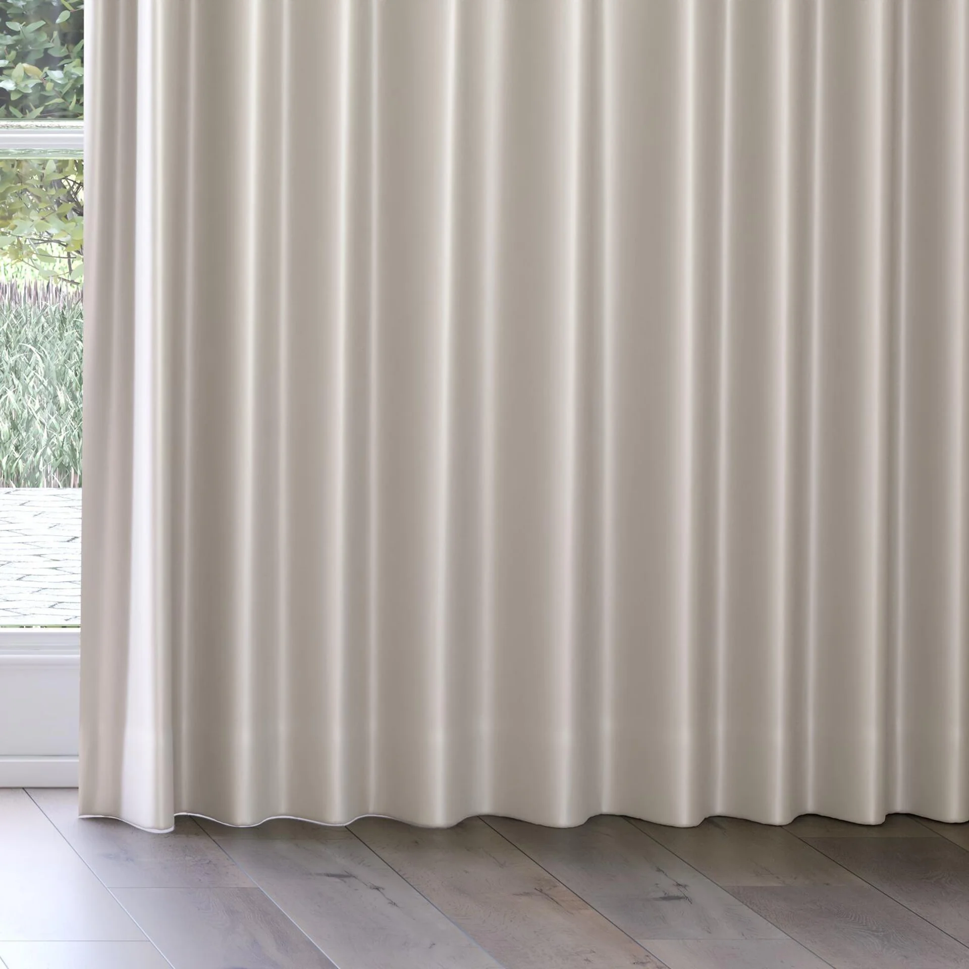 Bottom view of Sleek Pelican, on curtain rail