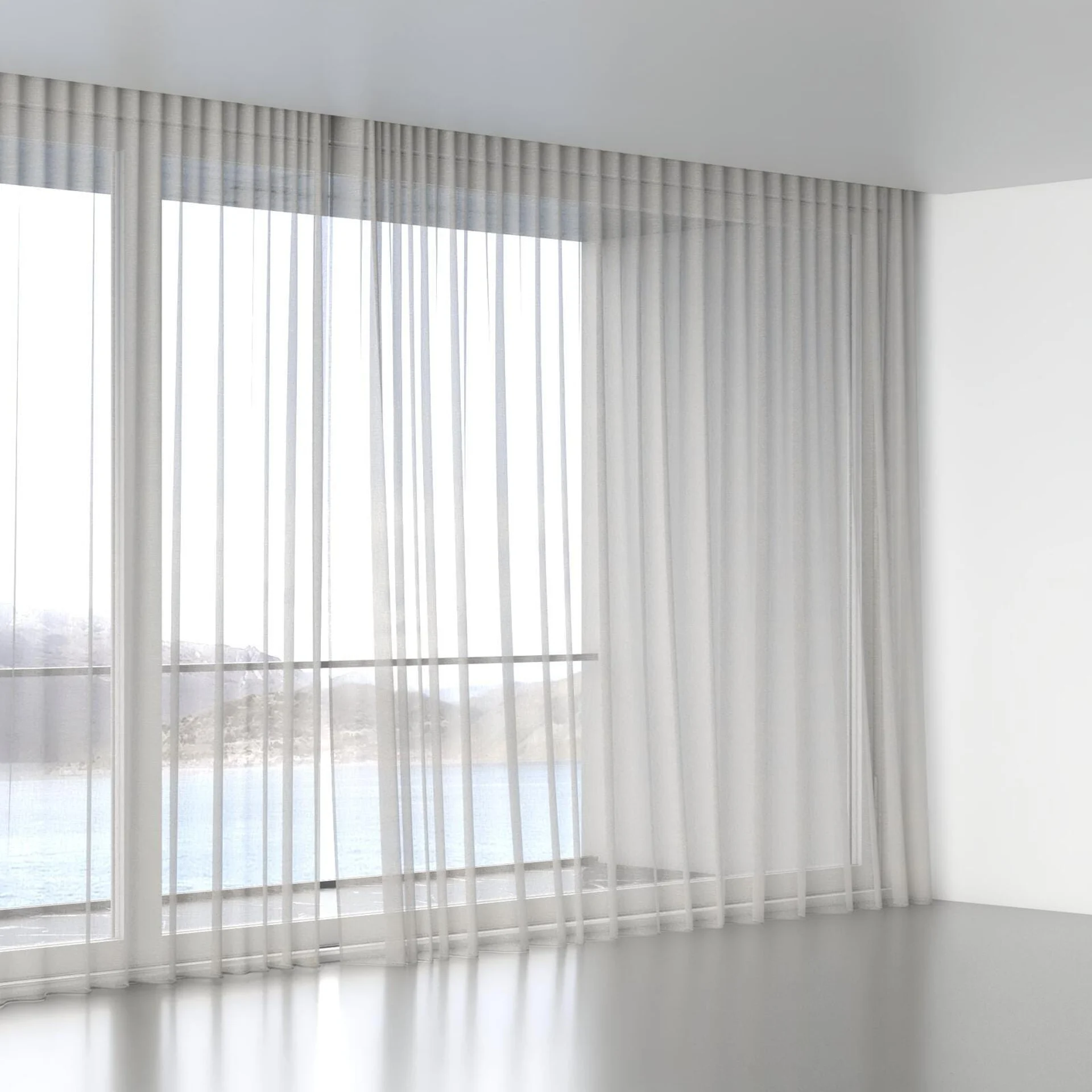 Full view of Natura Recycled Sand, wave pleat
