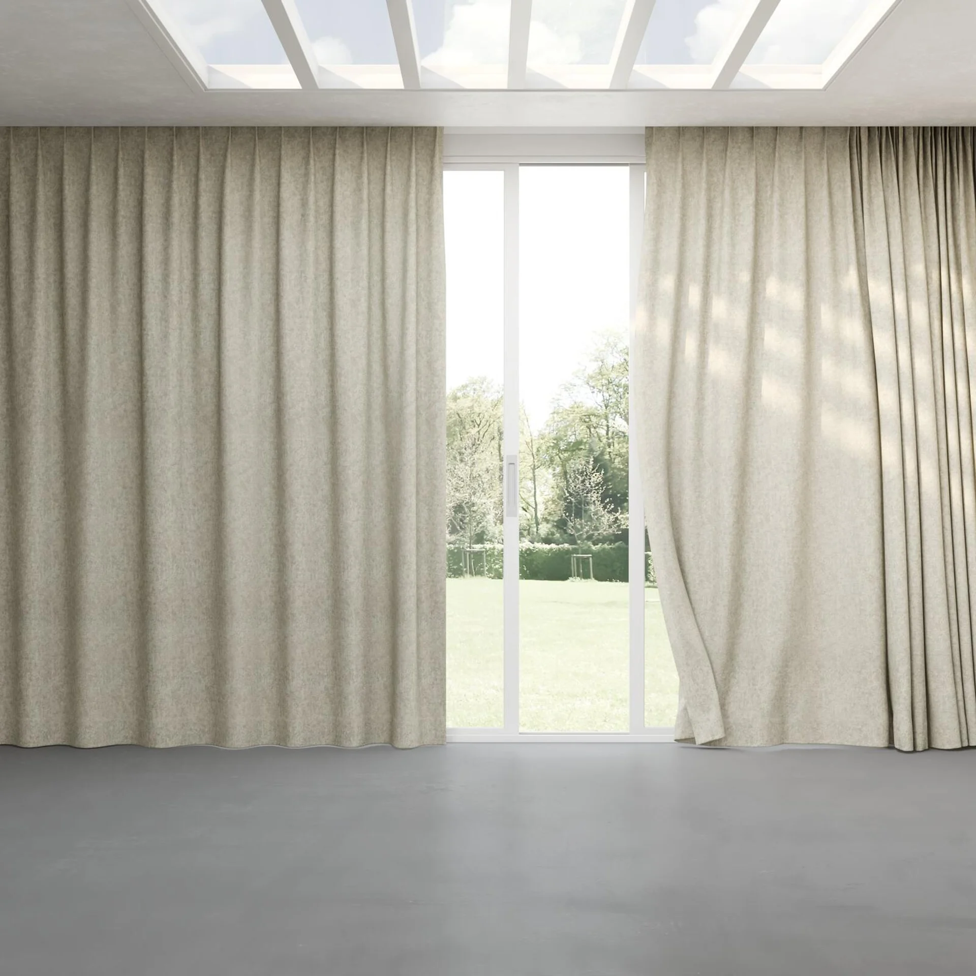 Full view of Renaissance Fossil, pinch pleat