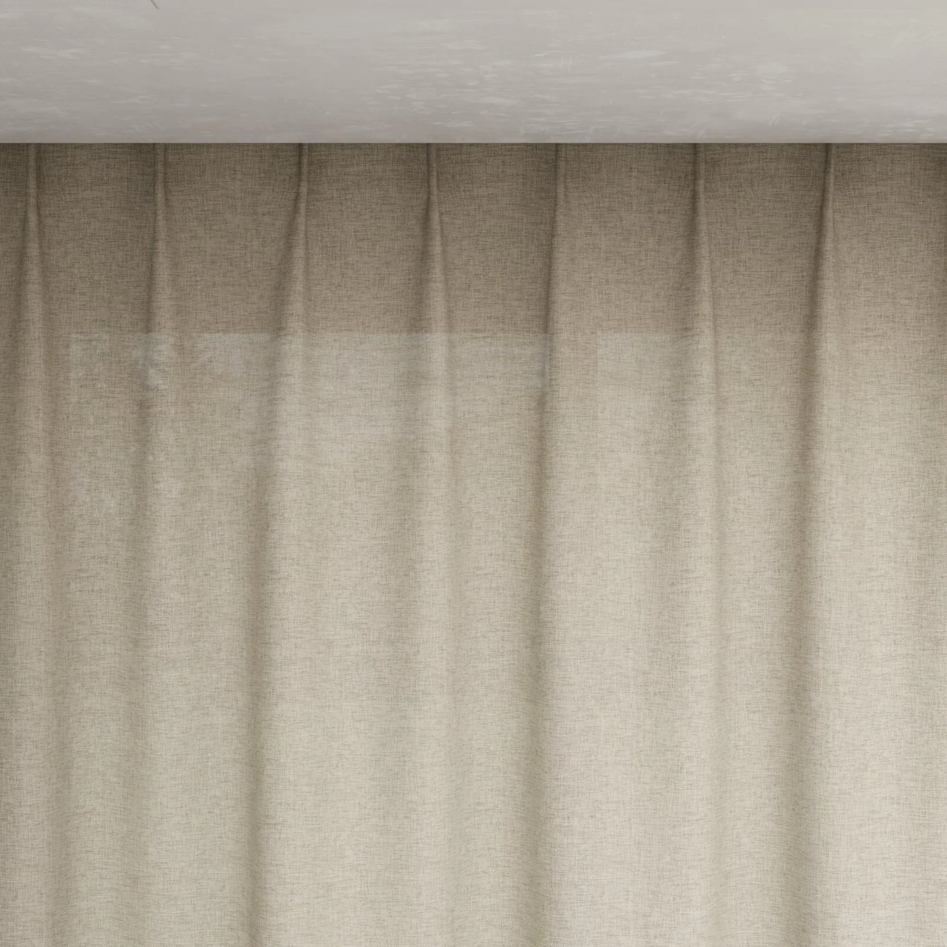 Top view of Envoy 2 Sesame 320cm, pinch pleat