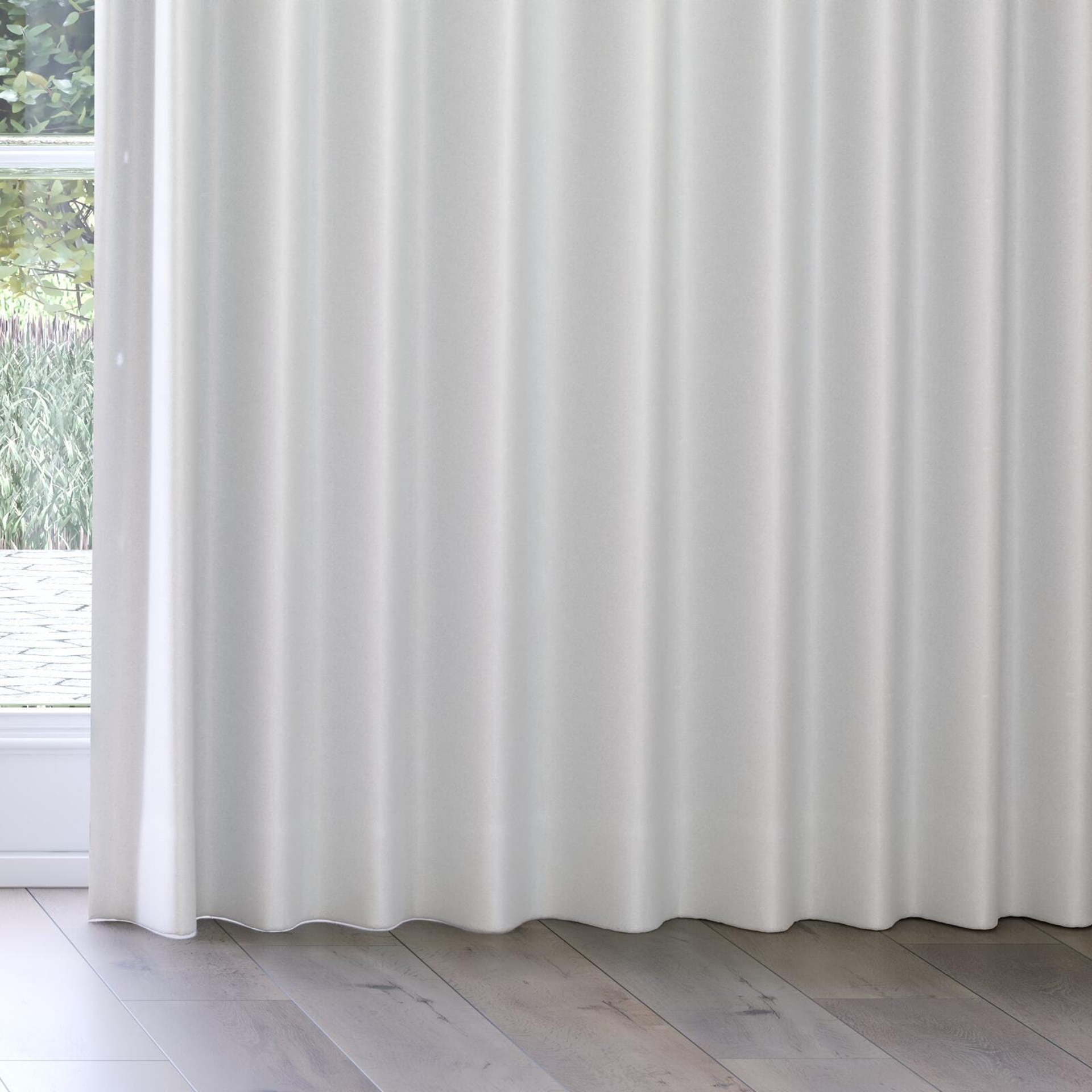 Bottom view of Atelier Ivory, on curtain rail