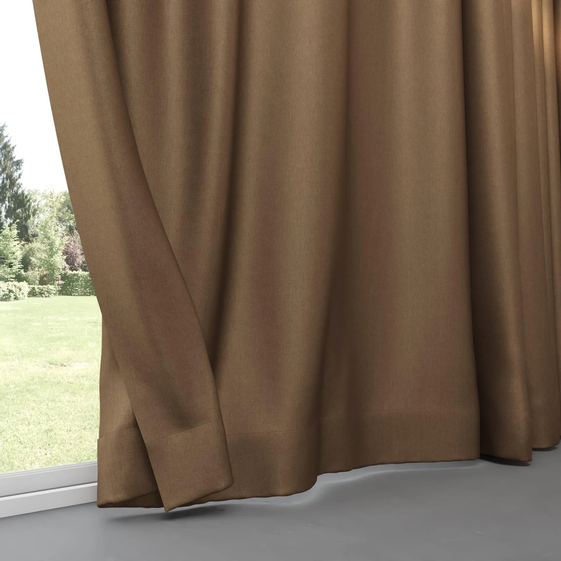 Bottom view of Matrix Maroon, pinch pleat