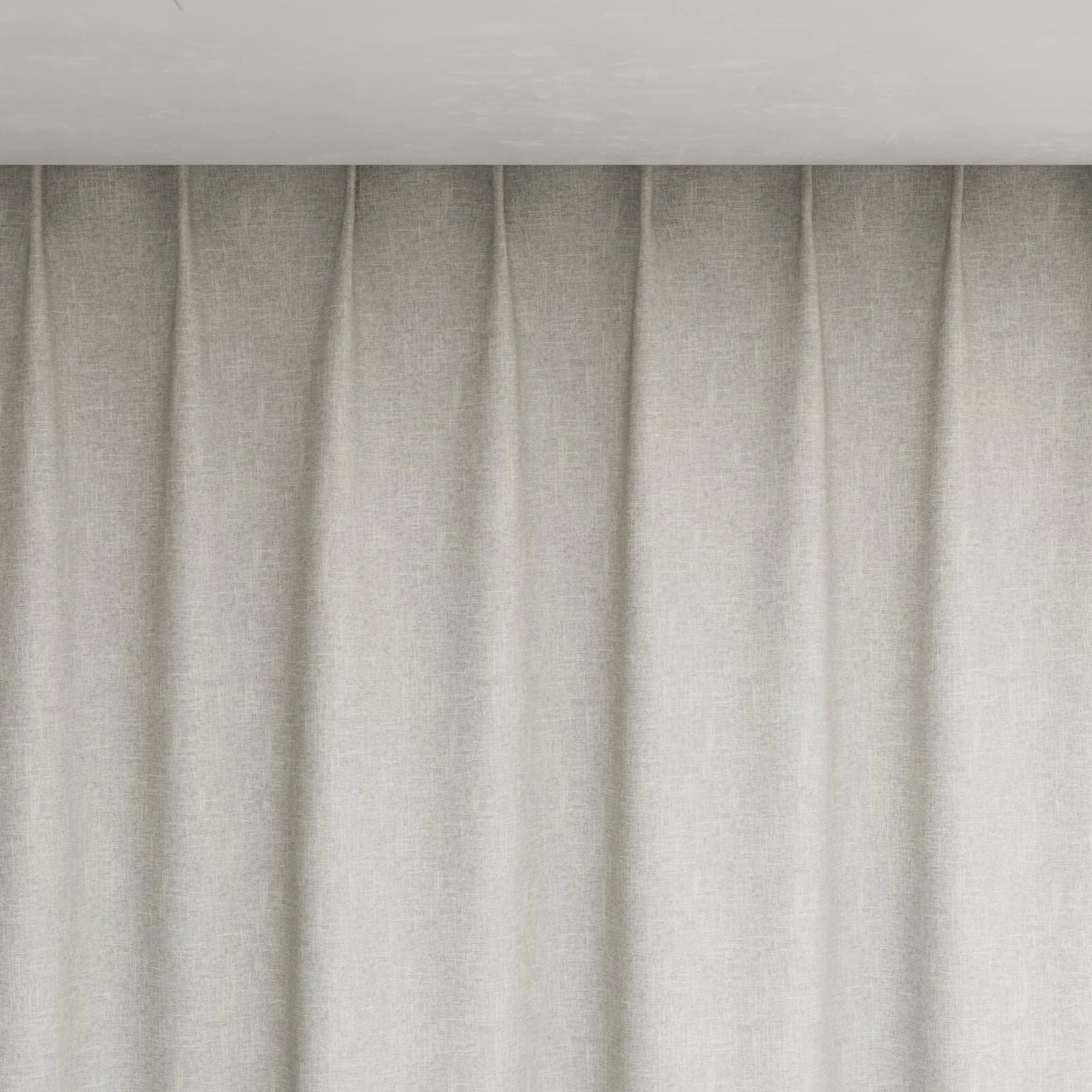 Top view of Retreat II Warm Grey, pinch pleat