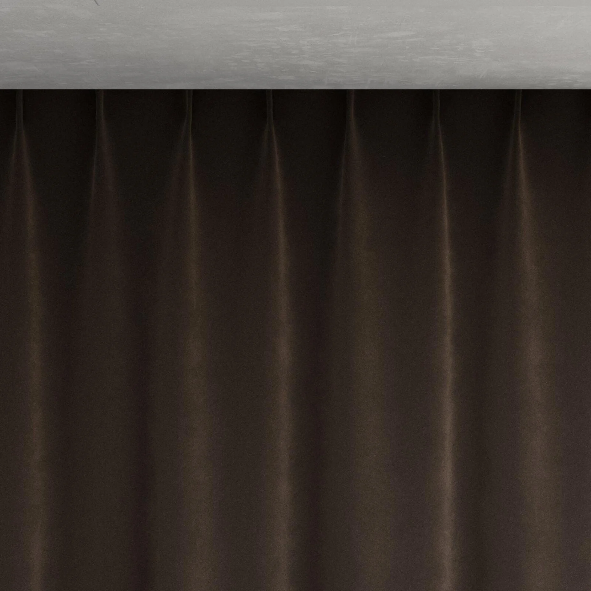 Top view of Lux Velvet Mocha 8705, pinch pleat