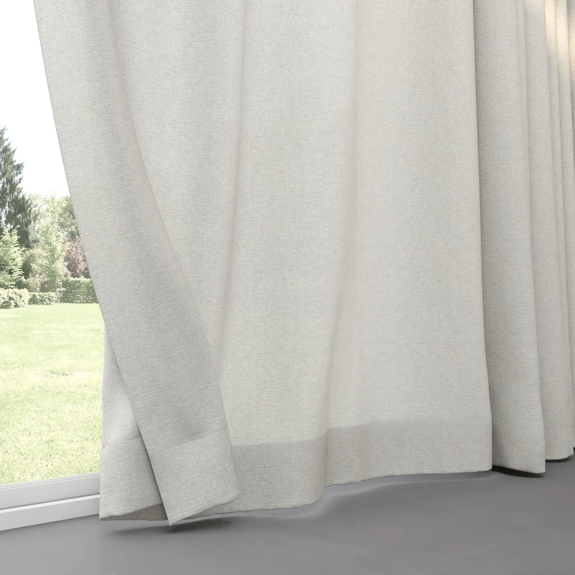 Bottom view of Envoy 2 Vapour 320cm, pinch pleat
