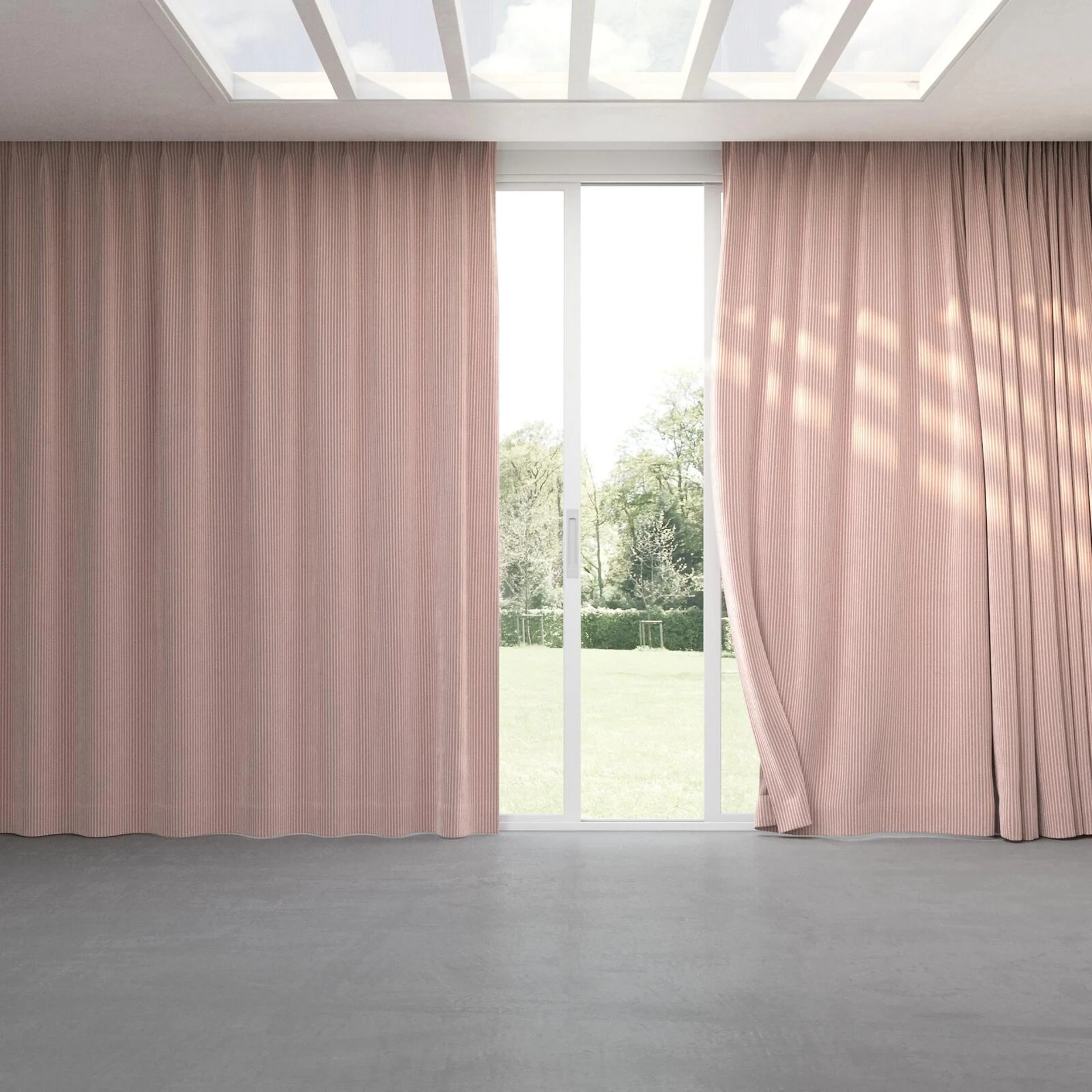 Full view of Embrace Candy, pinch pleat
