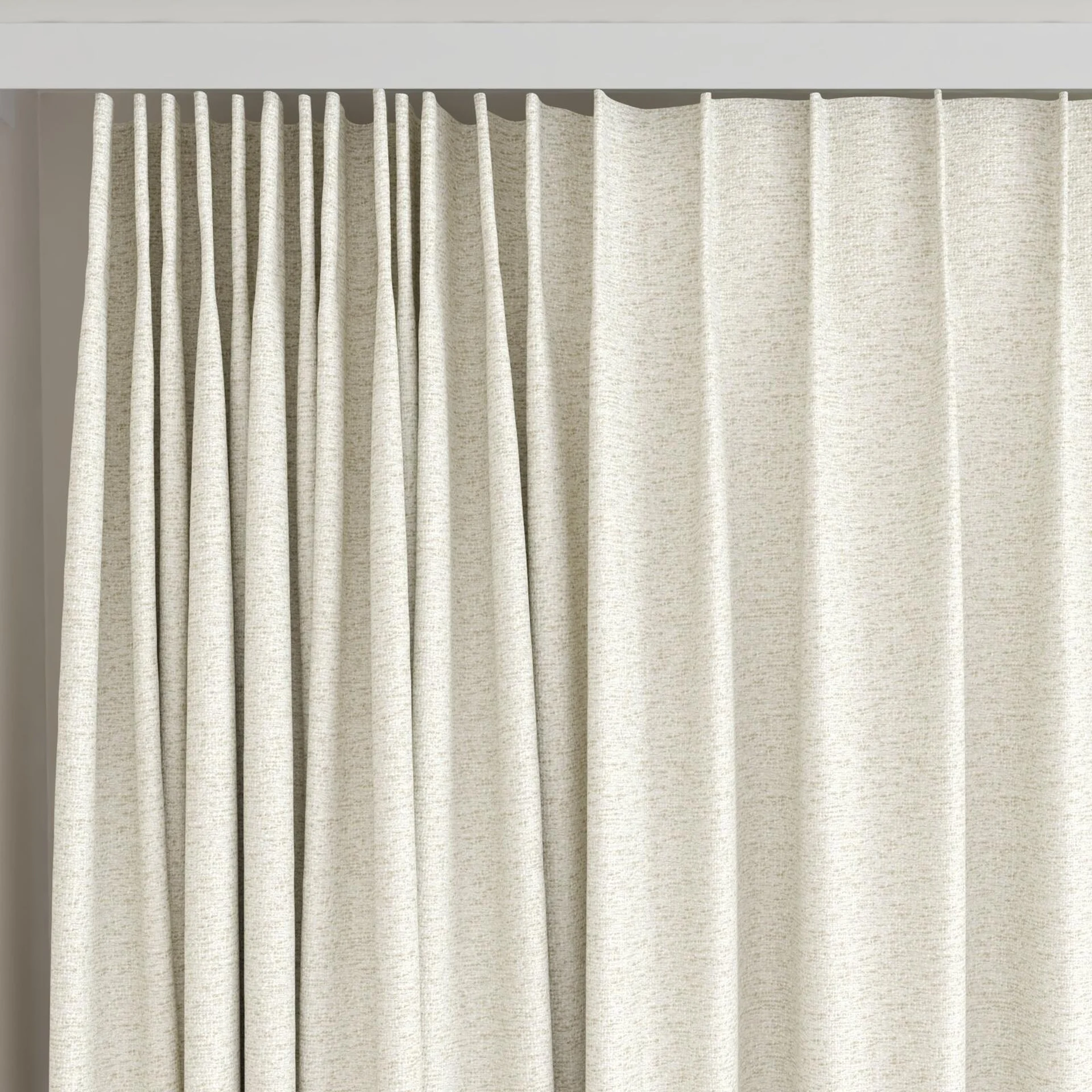 Top view of Bora Bora Shell, on curtain rail