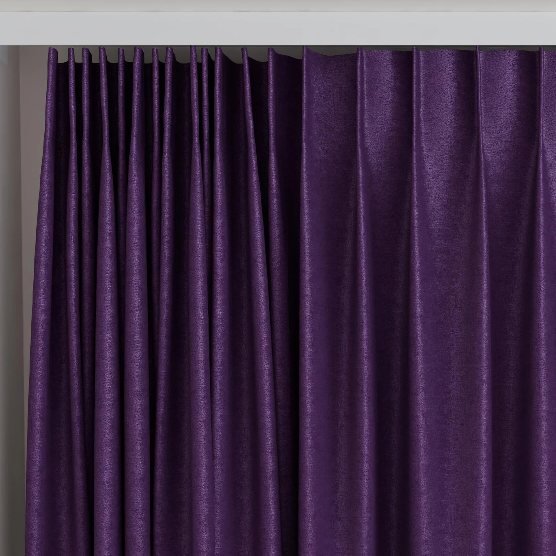 Top view of Drama Imperial, on curtain rail