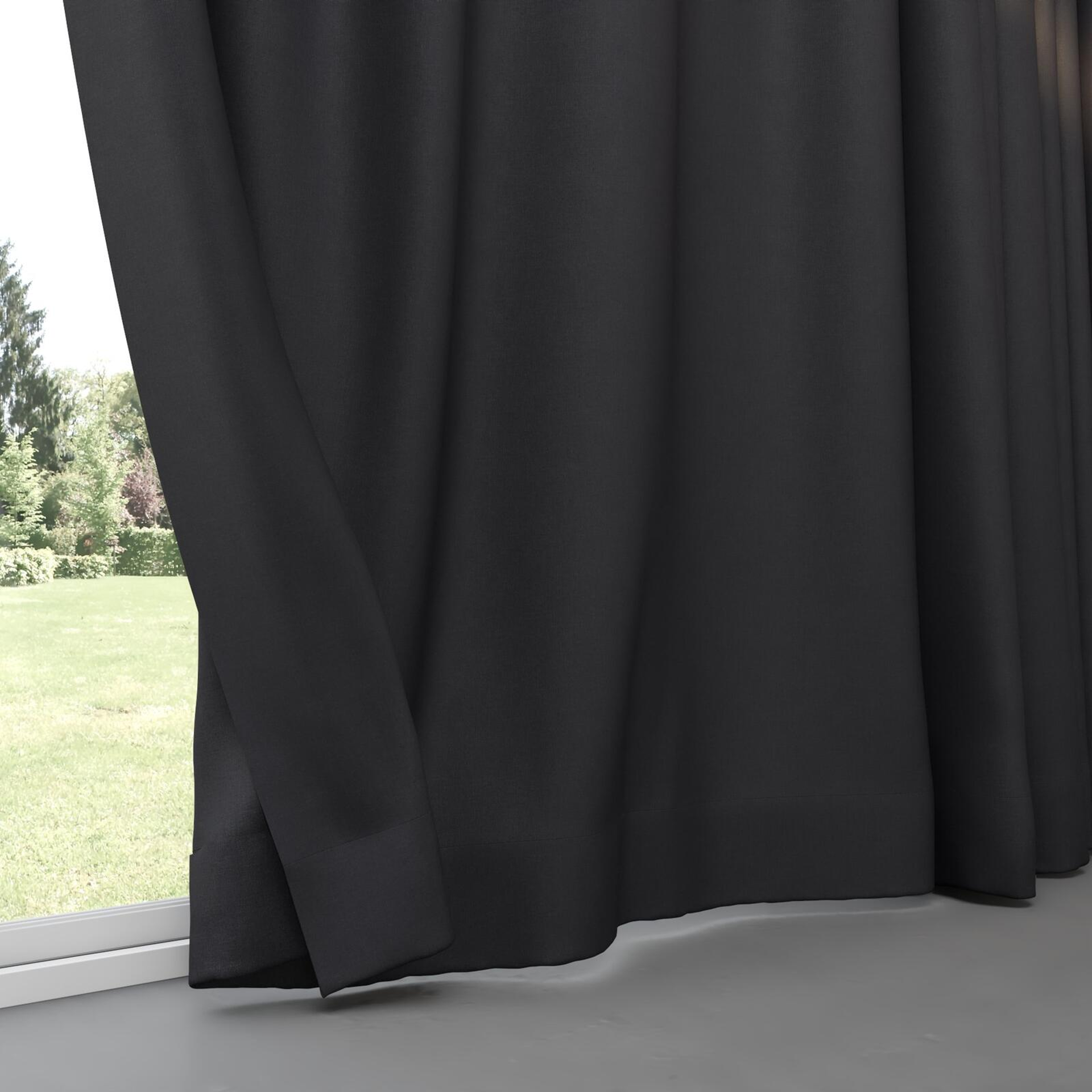 Bottom view of Kanvas Ebony, pinch pleat