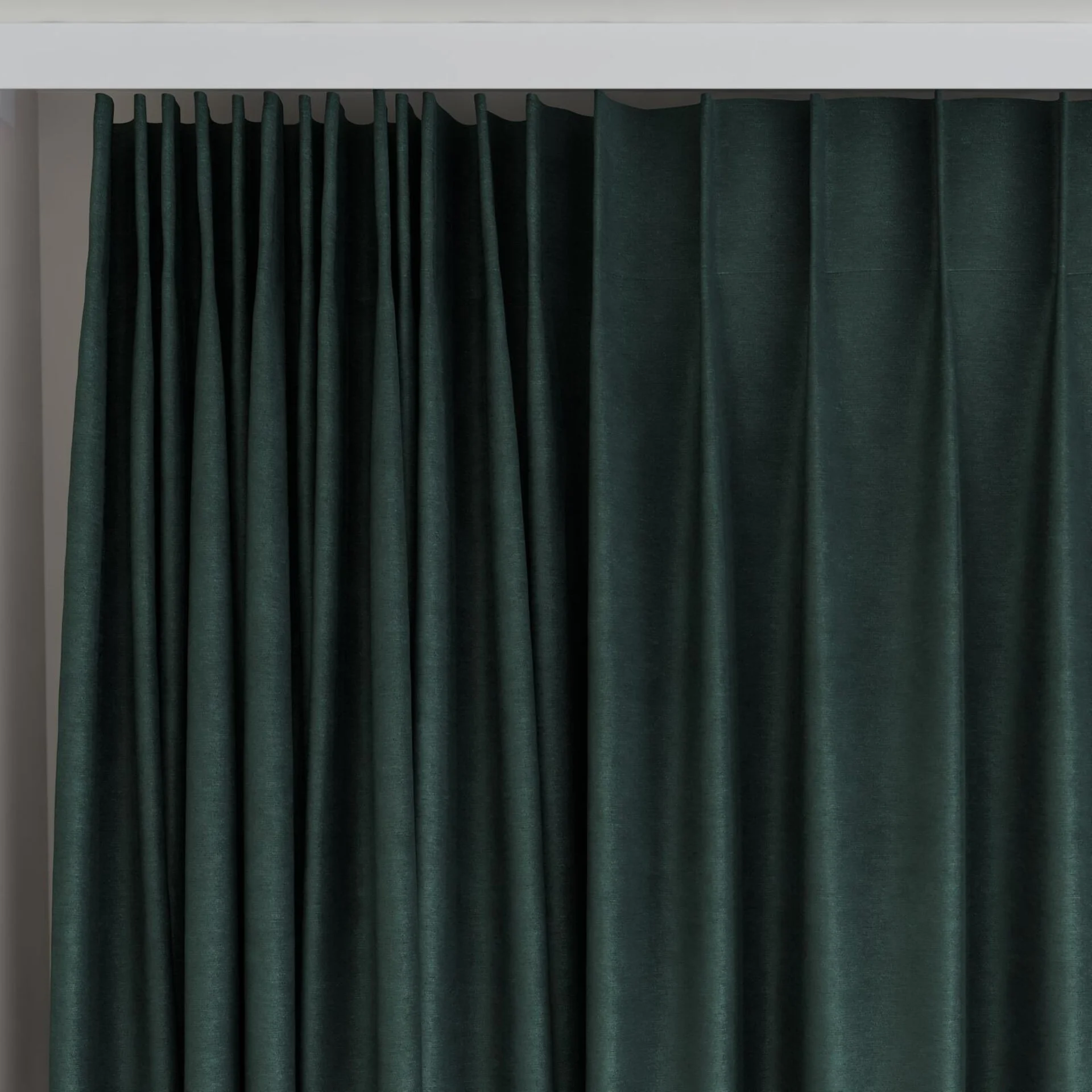 Top view of Baron Ivy, on curtain rail