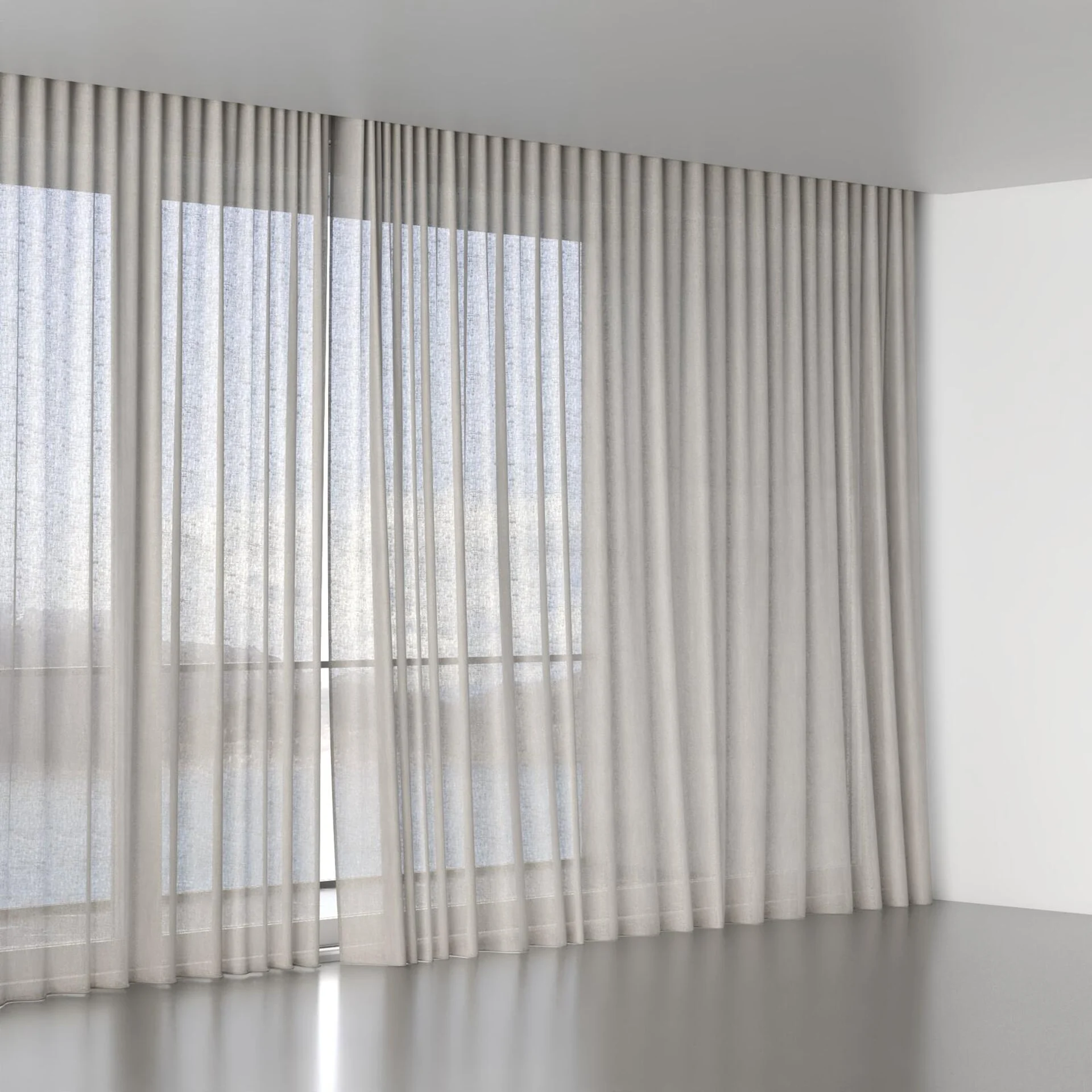 Full view of Lucidity Dove, wave pleat